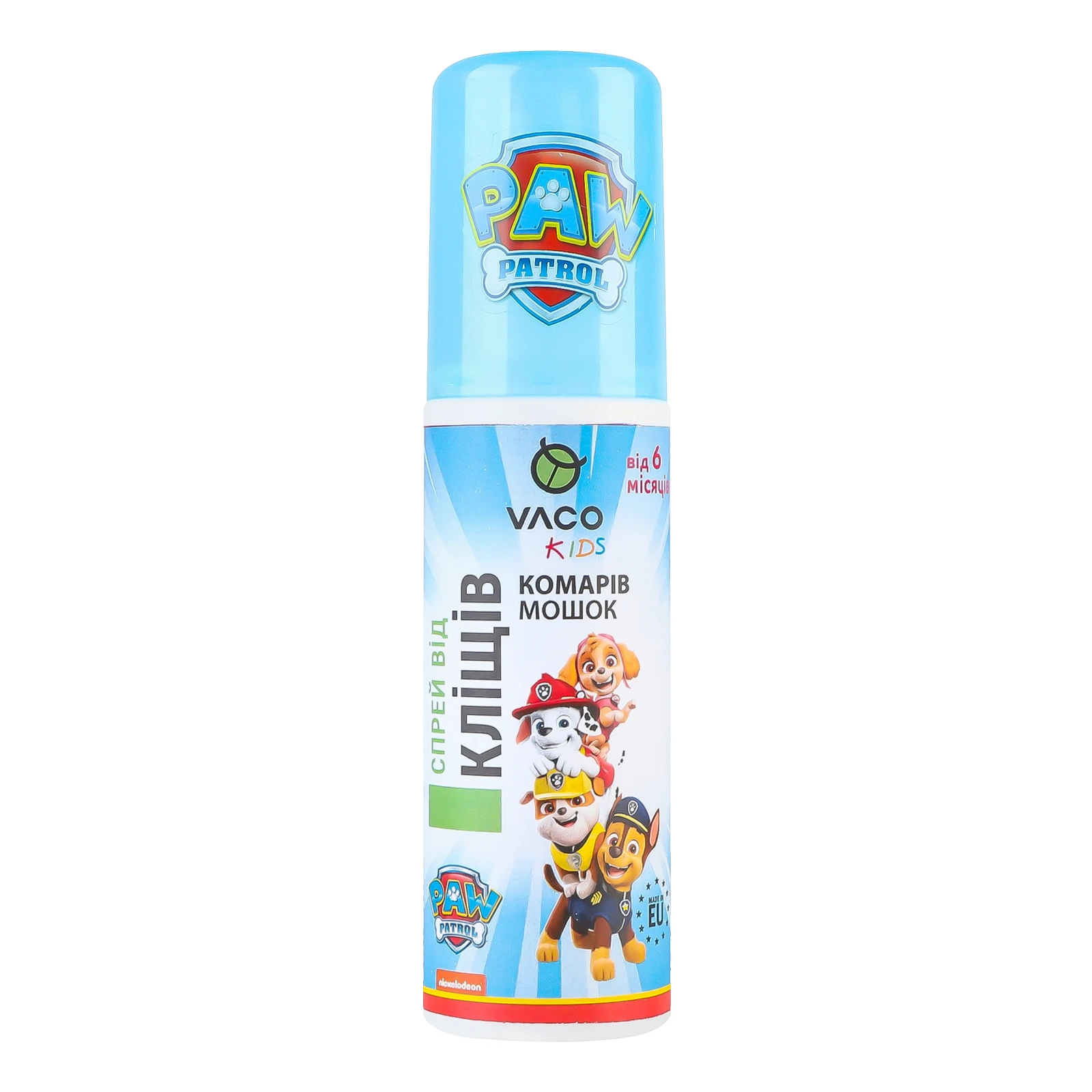 Спрей Vaco Kids Paw Patrol від комарів кліщів та мошок для дітей від 6-ти місяців 80мл Фото №:1