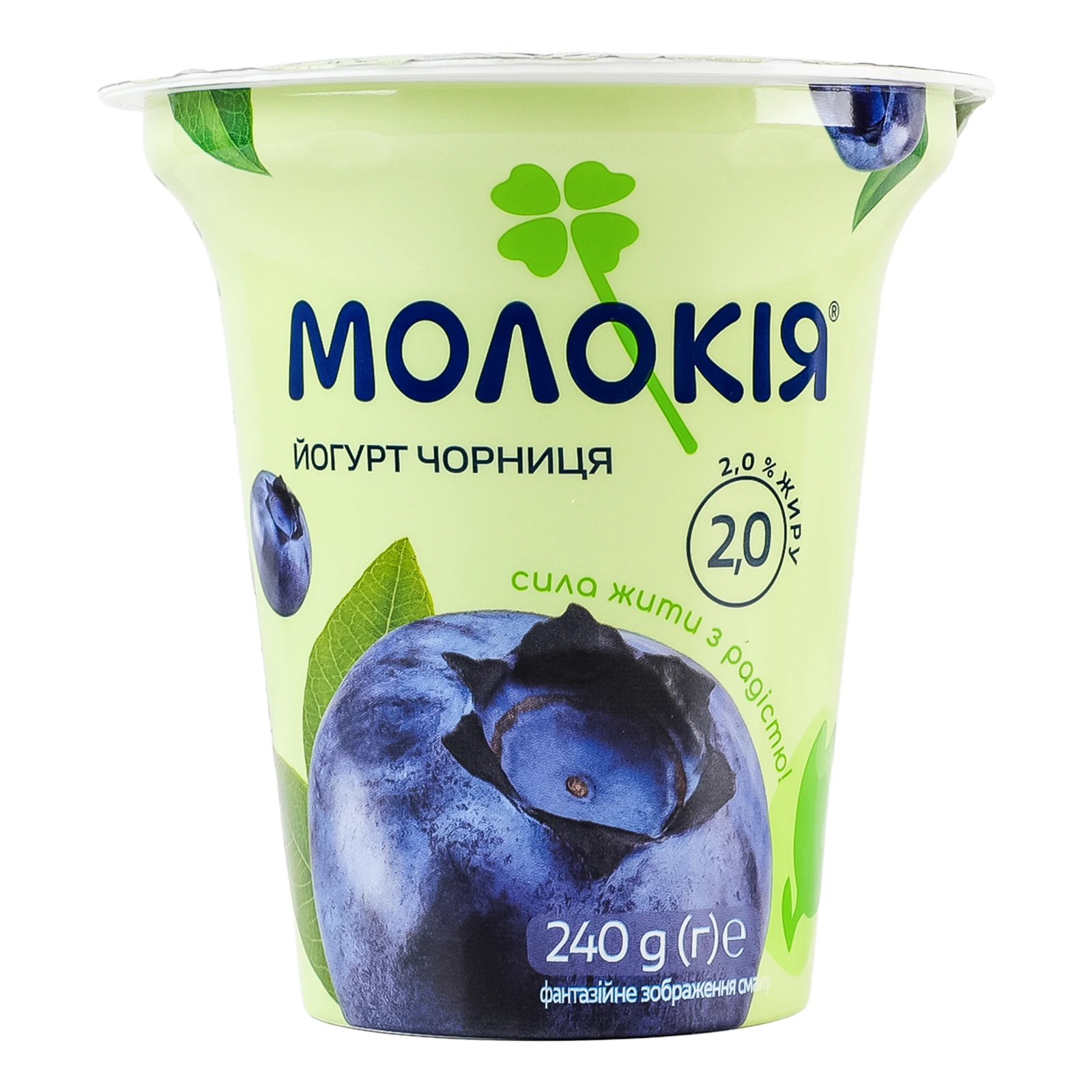 Йогурт Молокія Чорниця 2% 240г Фото №:1