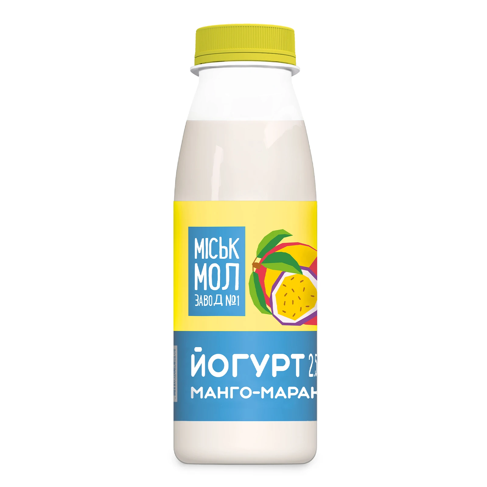 Йогурт Міськмолзавод №1 Манго-маракуйя 2.5% 300г Фото №:1