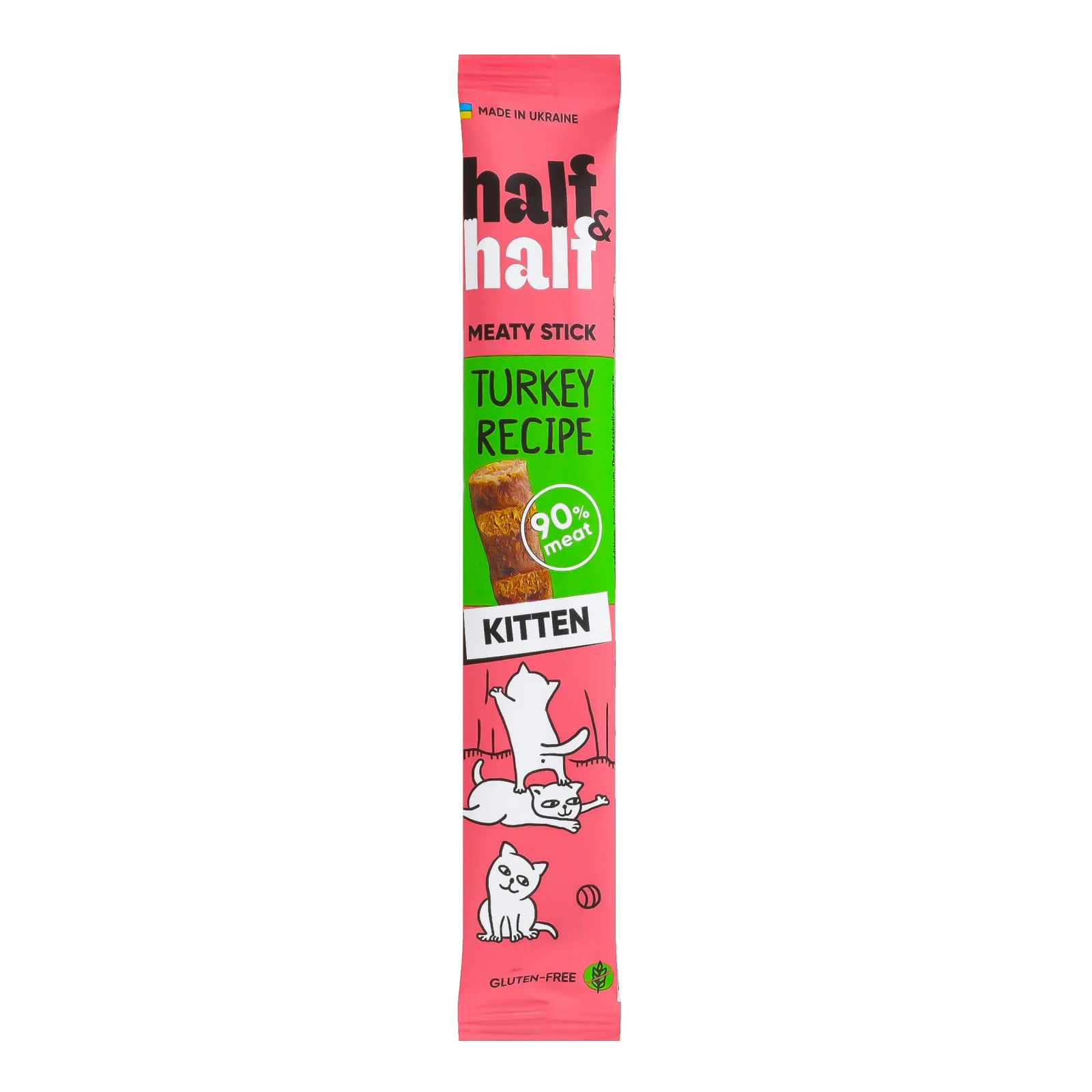Ласощі Half&Half Meaty stick для кошенят з індичкою 5г Фото №:1