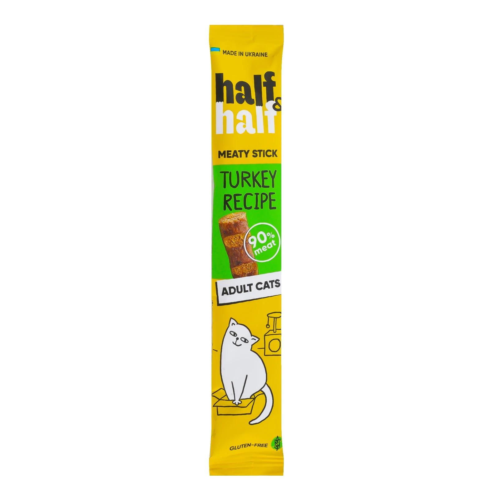 Ласощі Half&Half Meaty stick для дорослих котів з індичкою 5г