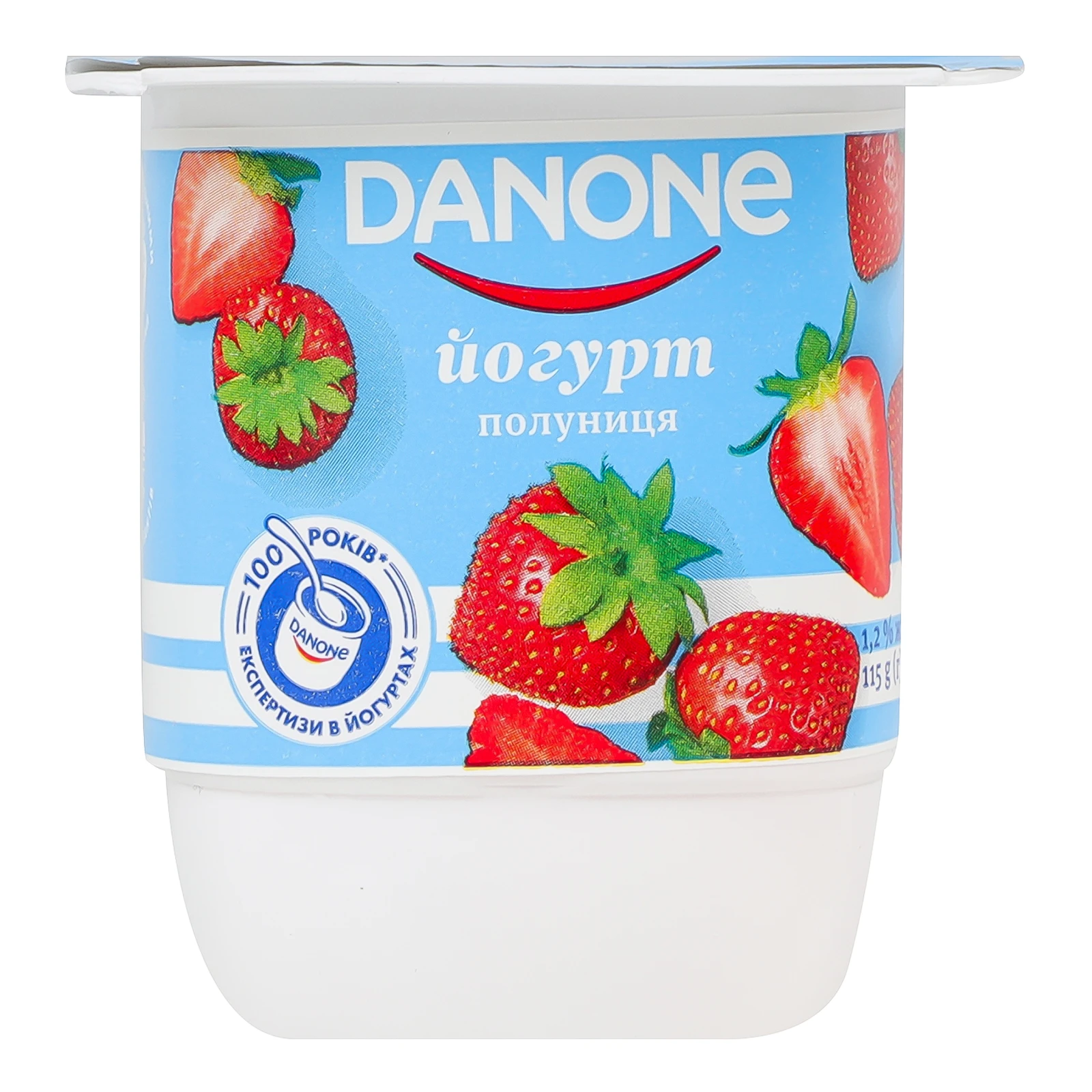 Йогурт Danone Полуниця 1.2% 115г Фото навігації №:1