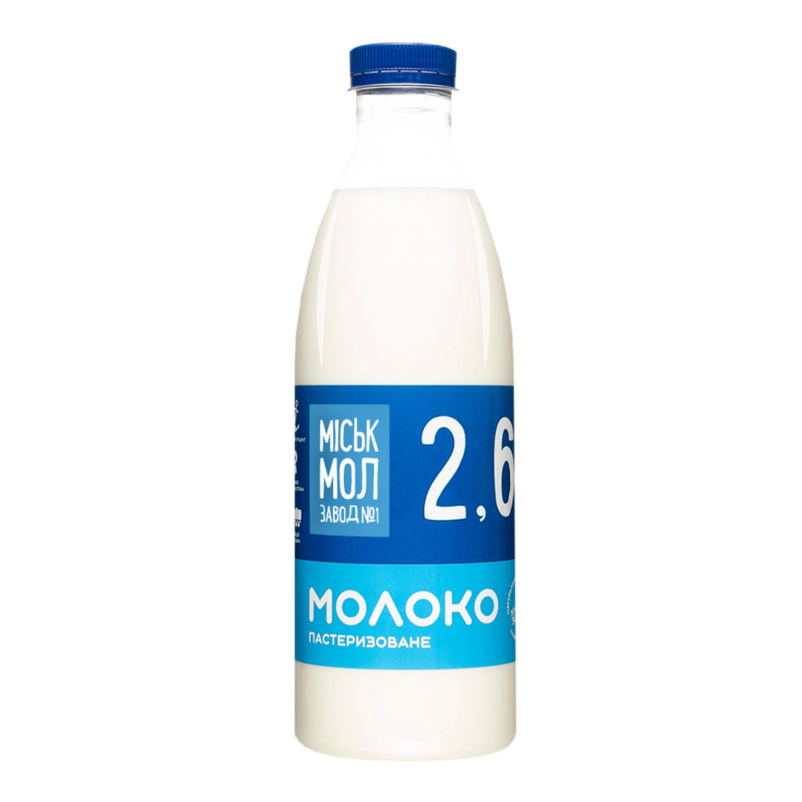 Молоко Міськмолзавод №1 пастеризоване 2.6% 850г Фото №:1