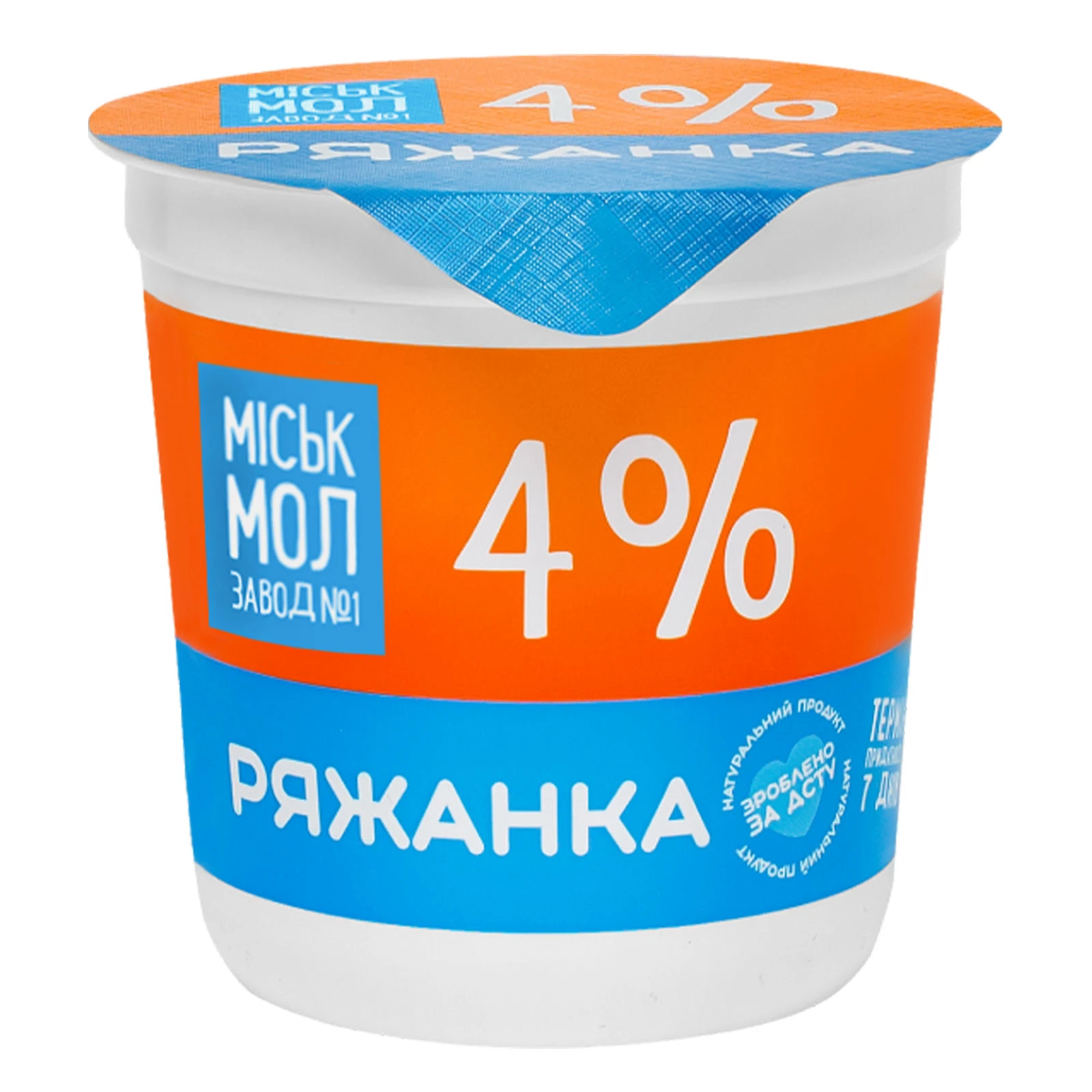 Ряжанка Міськмолзавод №1 термостатна 4% 300г Фото №:1
