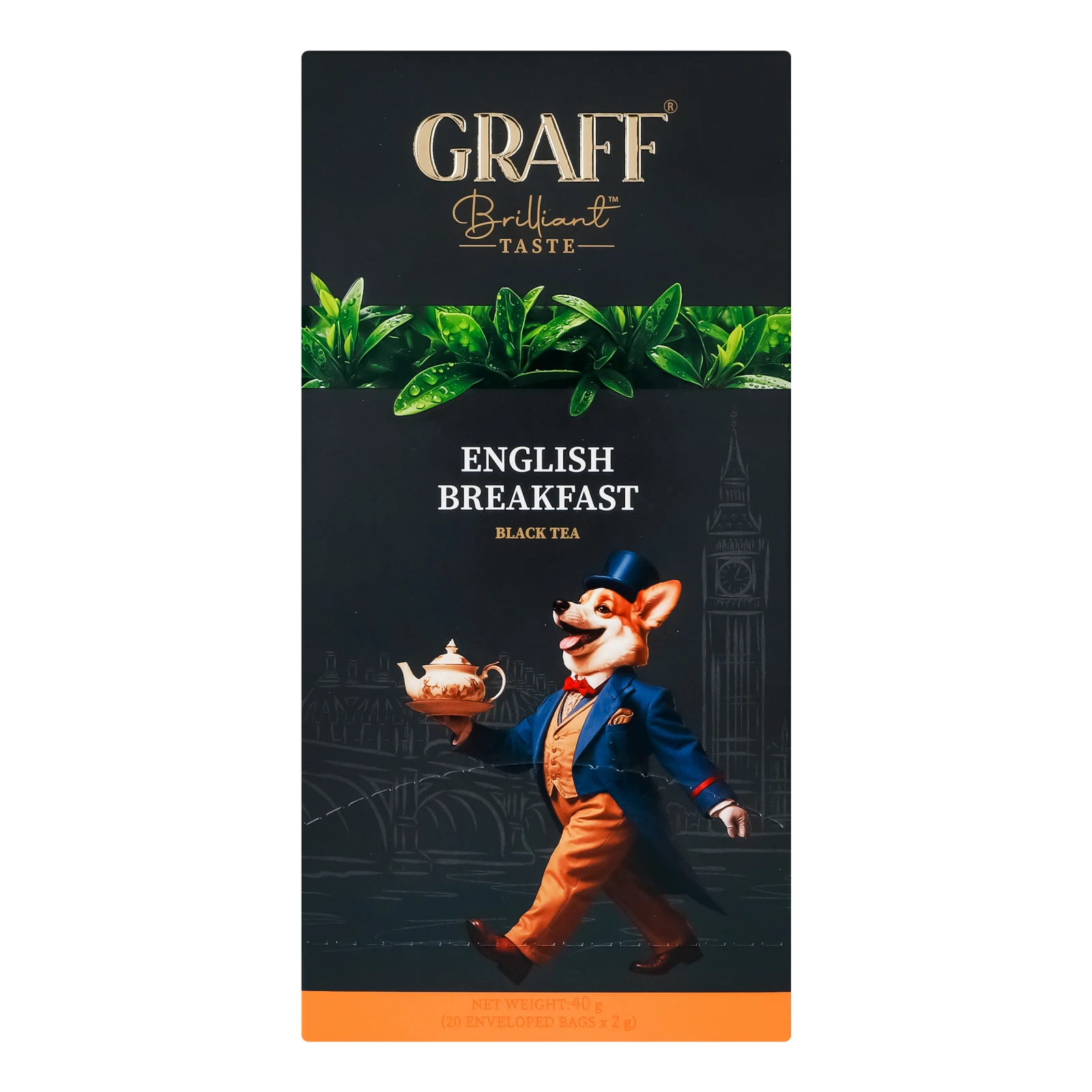 Чай Graff English Breakfast чорний байховий 20*2г Фото навігації №:1