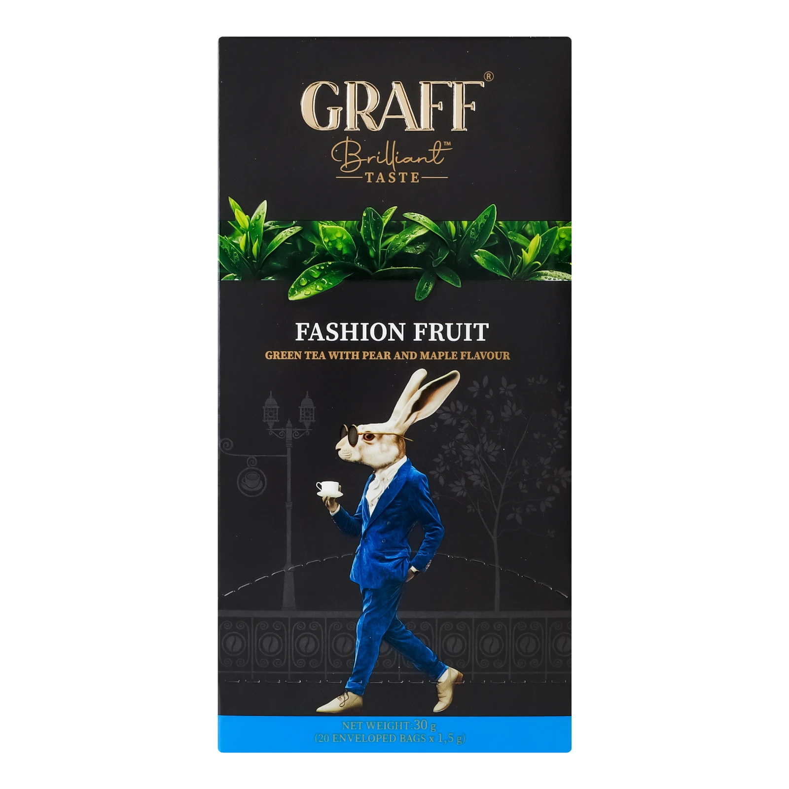 Чай Graff Fashion Fruit зелений байховий з ароматом груші та кленового сиропу 20*1.5г/уп Фото №:1
