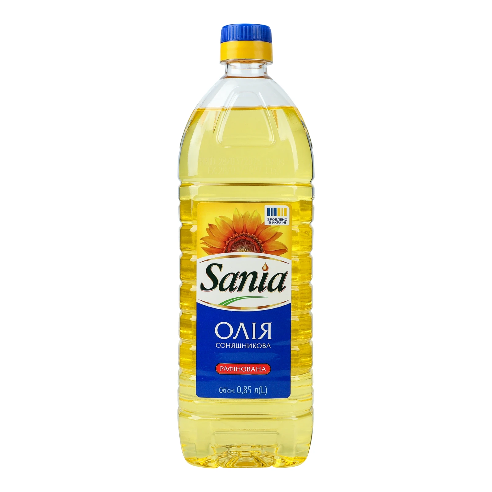 Олія соняшникова Sania рафінована 0.85л Фото навігації №:1