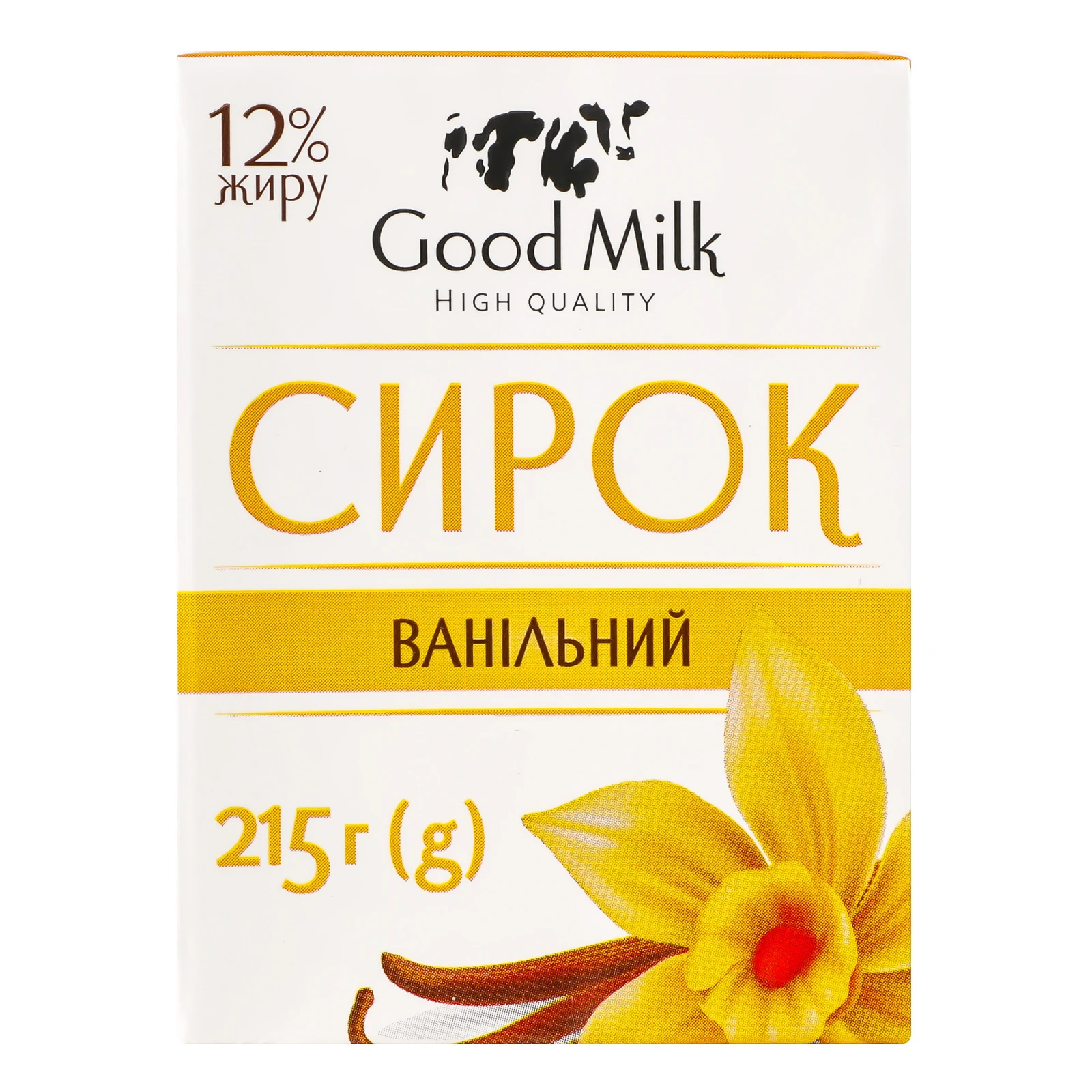 Сирок Good Milk Ванільний 12% 215г Фото №:1