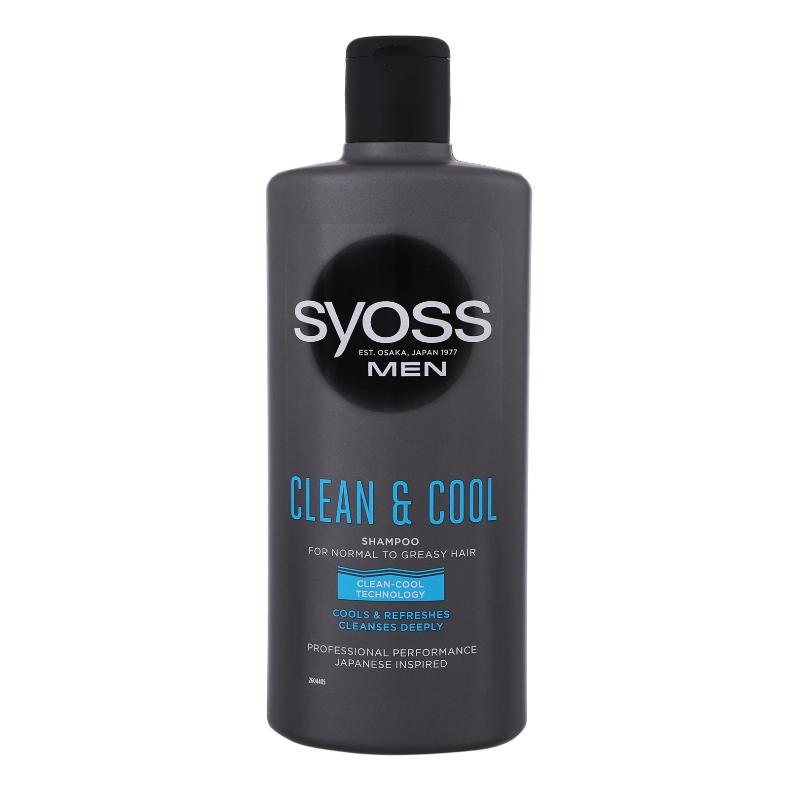 Шампунь Syoss Men Сlean&Cool для нормального та жирного волоcся 440мл Фото навігації №:1