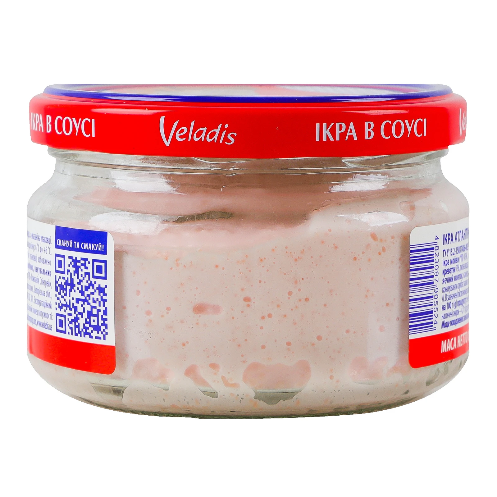 Ікра атлантичних риб Veladis з креветкою в соусі 160г Фото №:2