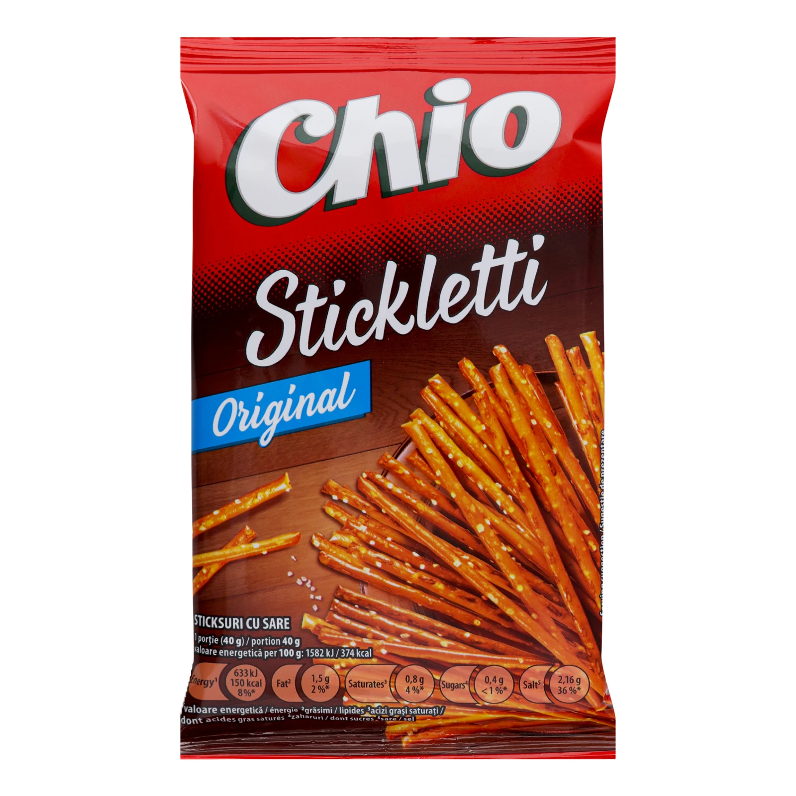 Соломка Chio Stickletti Original солона 40г Фото №:1