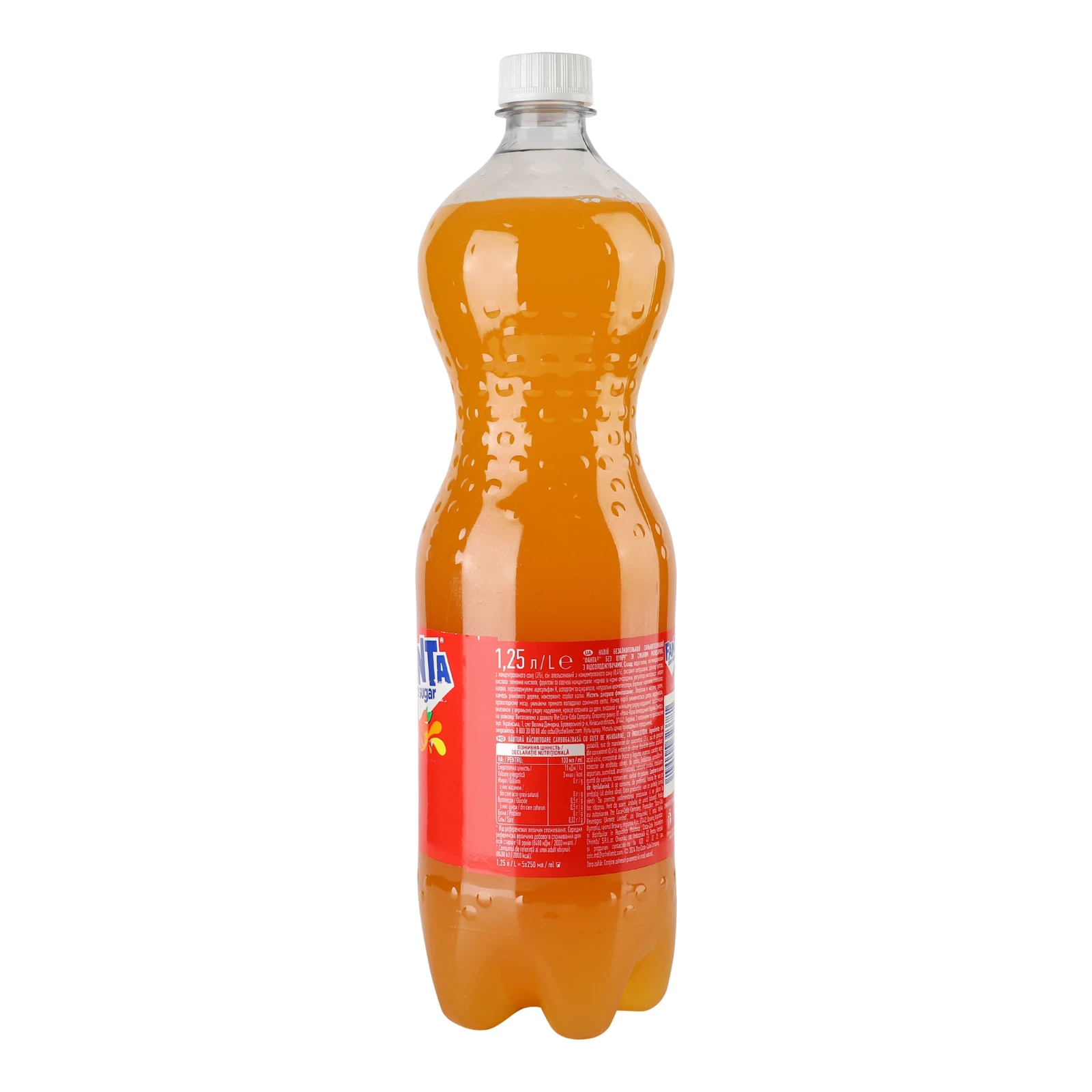 Напій Fanta Zero sugar сильногазований Мандарин 1.25л Фото №:2