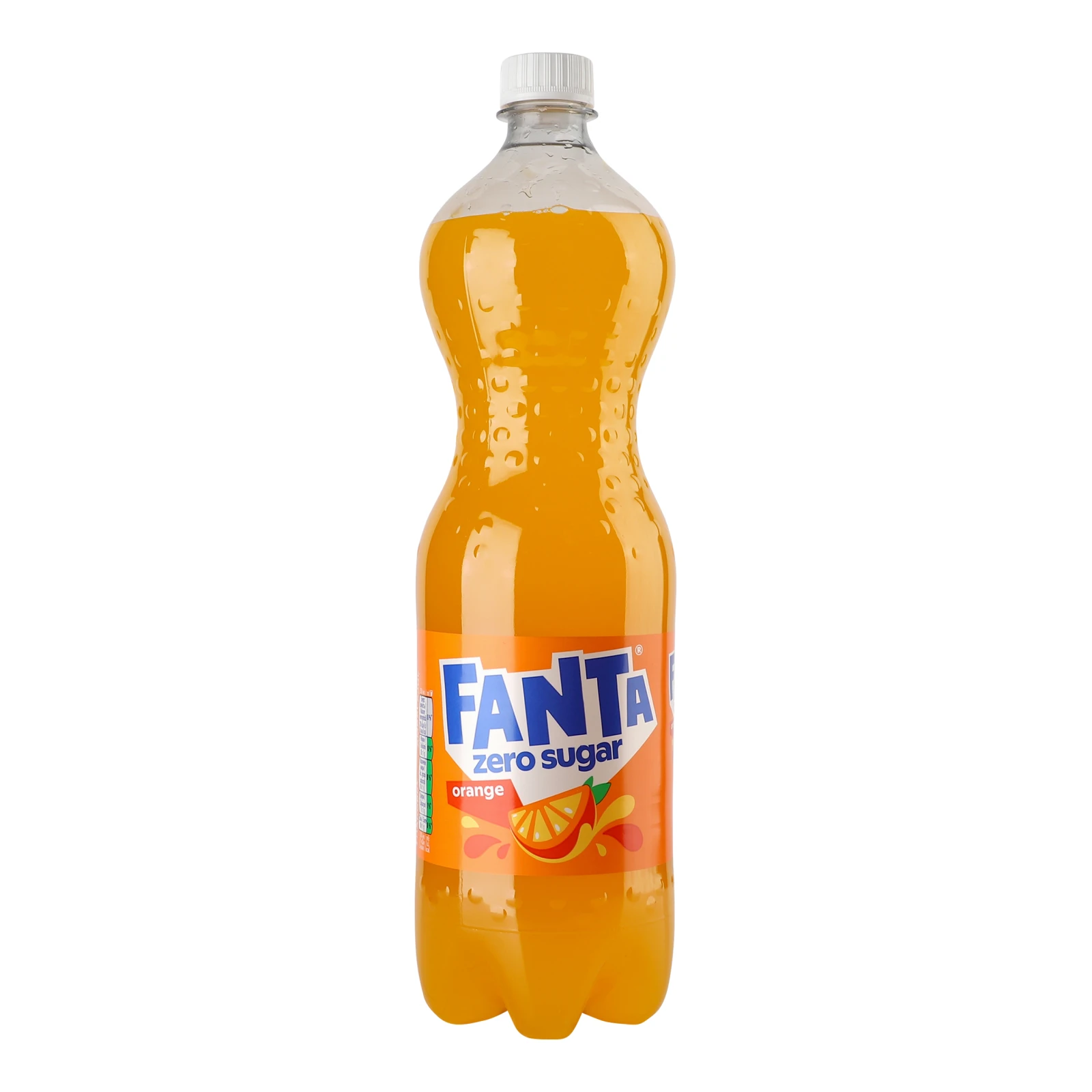 Напій Fanta Orange Zero sugar соковмісний сильногазований з апельсиновим соком 1.25л Фото навігації №:1