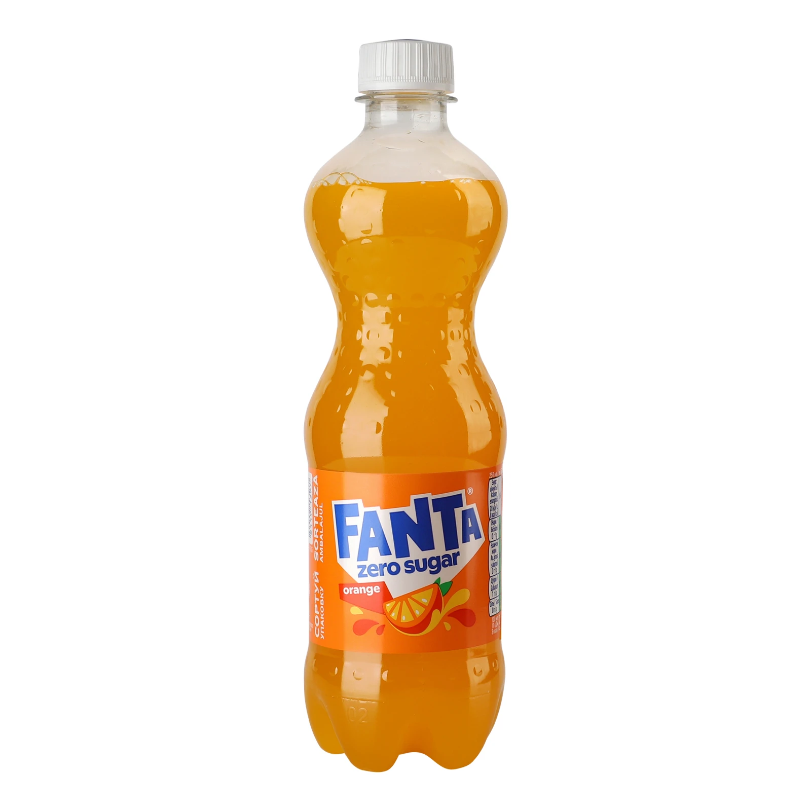 Напій Fanta Orange Zero sugar соковмісний сильногазований з апельсиновим соком 500мл Фото №:1