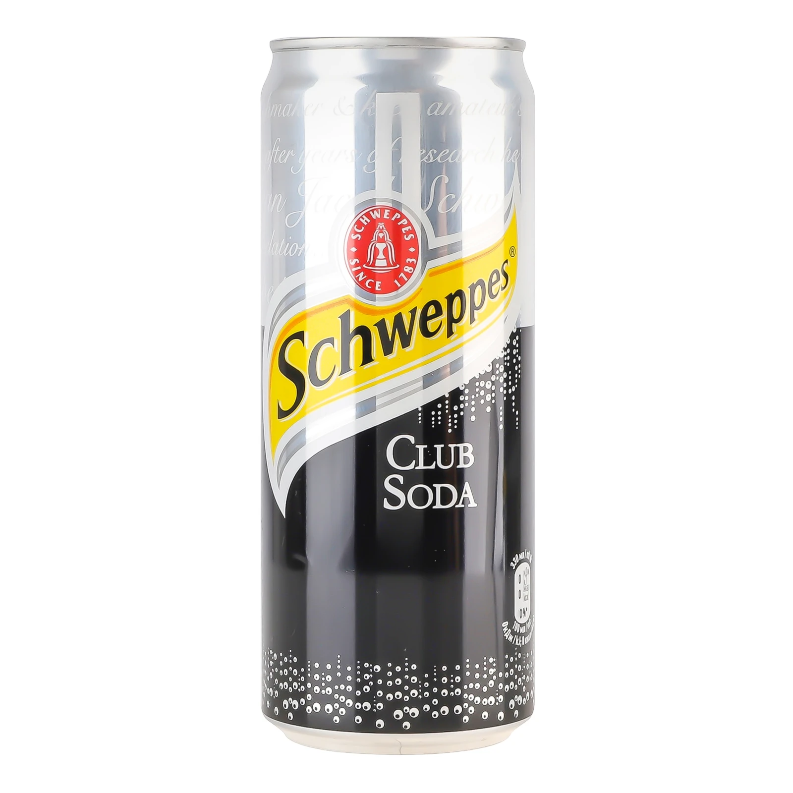 Напій безалкогольний Schweppes Club Soda сильногазований 330мл Фото навігації №:1