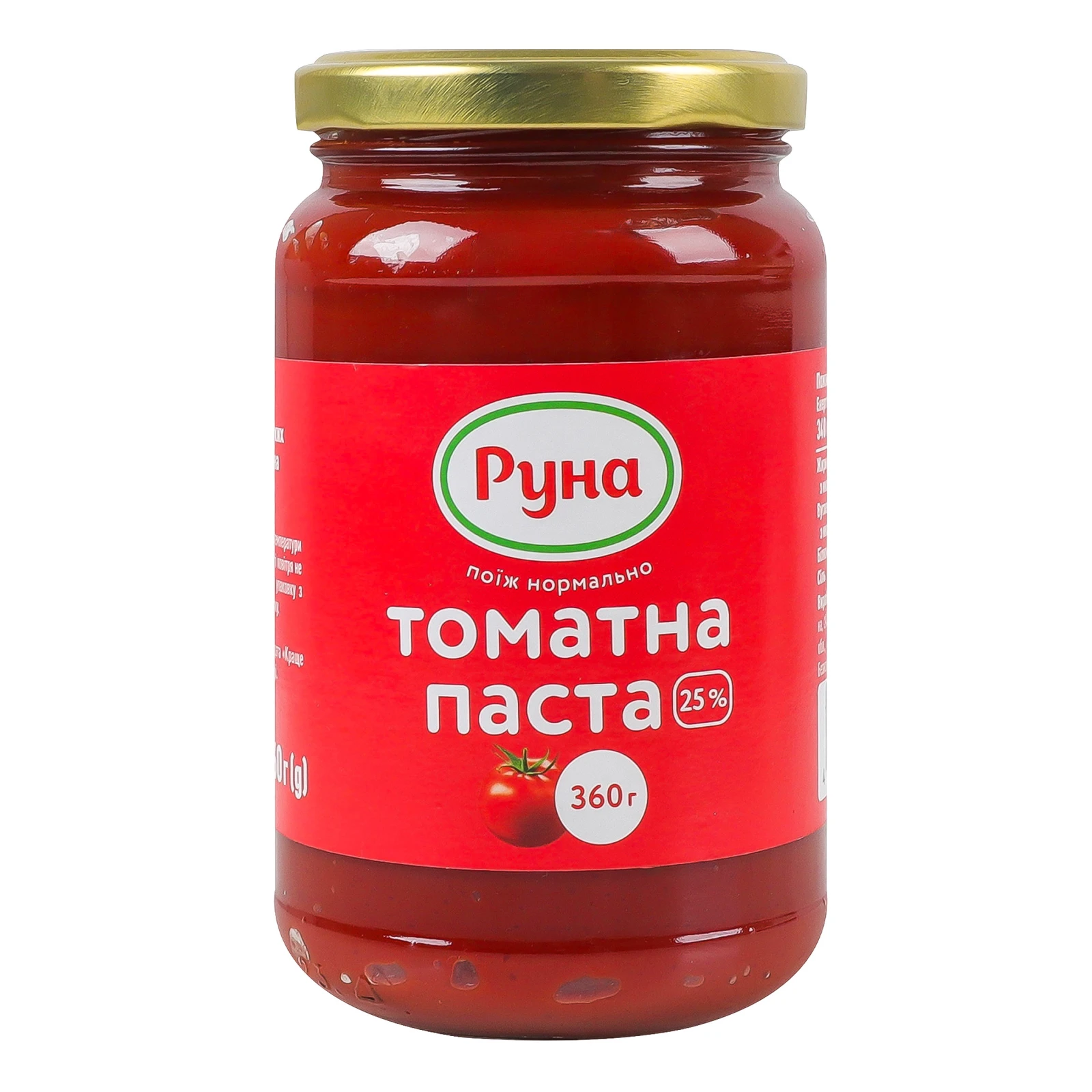 Паста томатна Руна 25% 360г Фото №:1