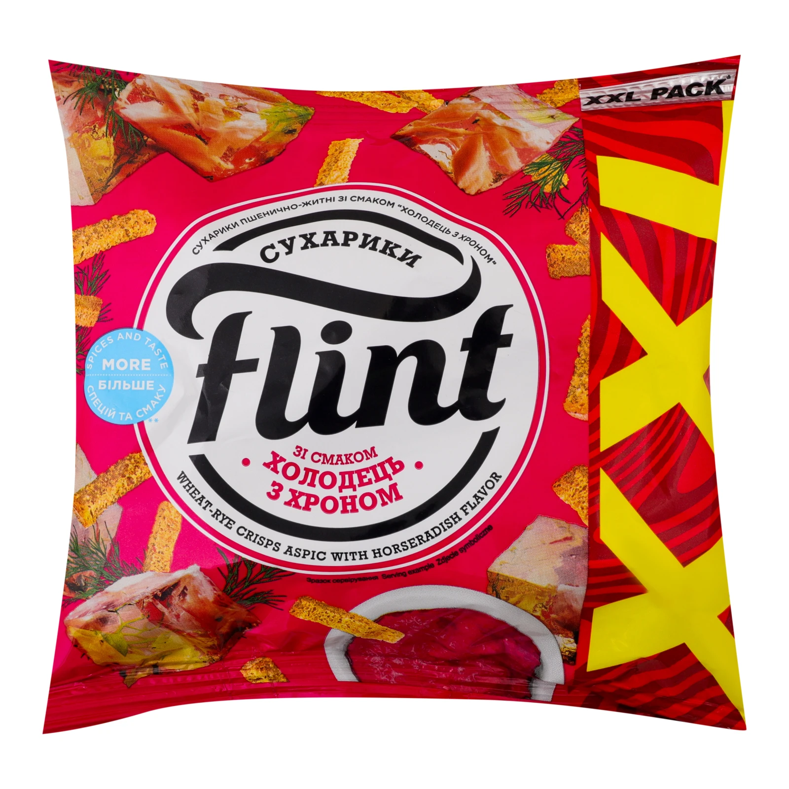 Сухарики Flint пшенично-житні зі смаком Холодець з хроном 140г Фото №:1