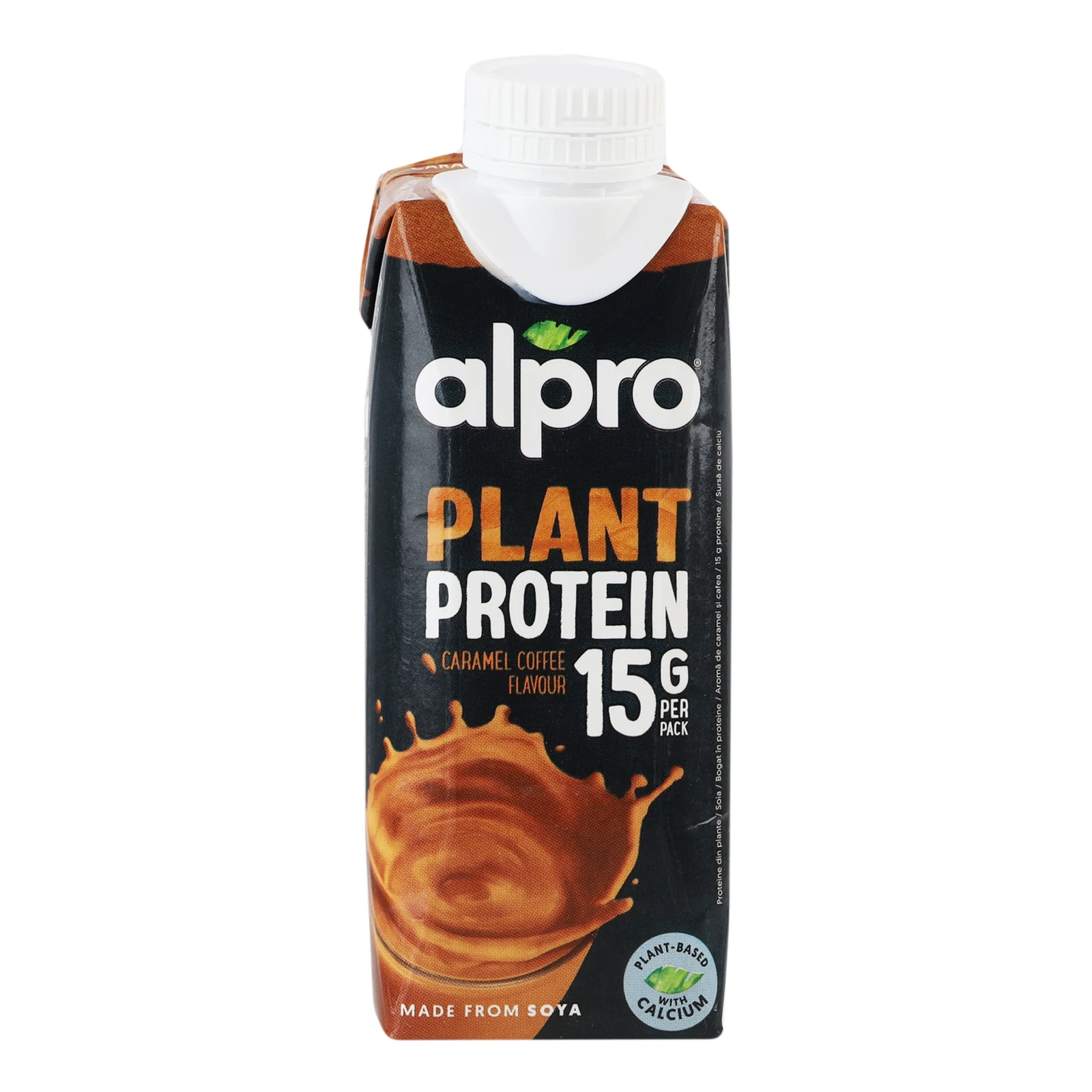 Напій соєвий Alpro Plant Protein Caramel coffee flavour високобілковий 250мл Фото навігації №:1