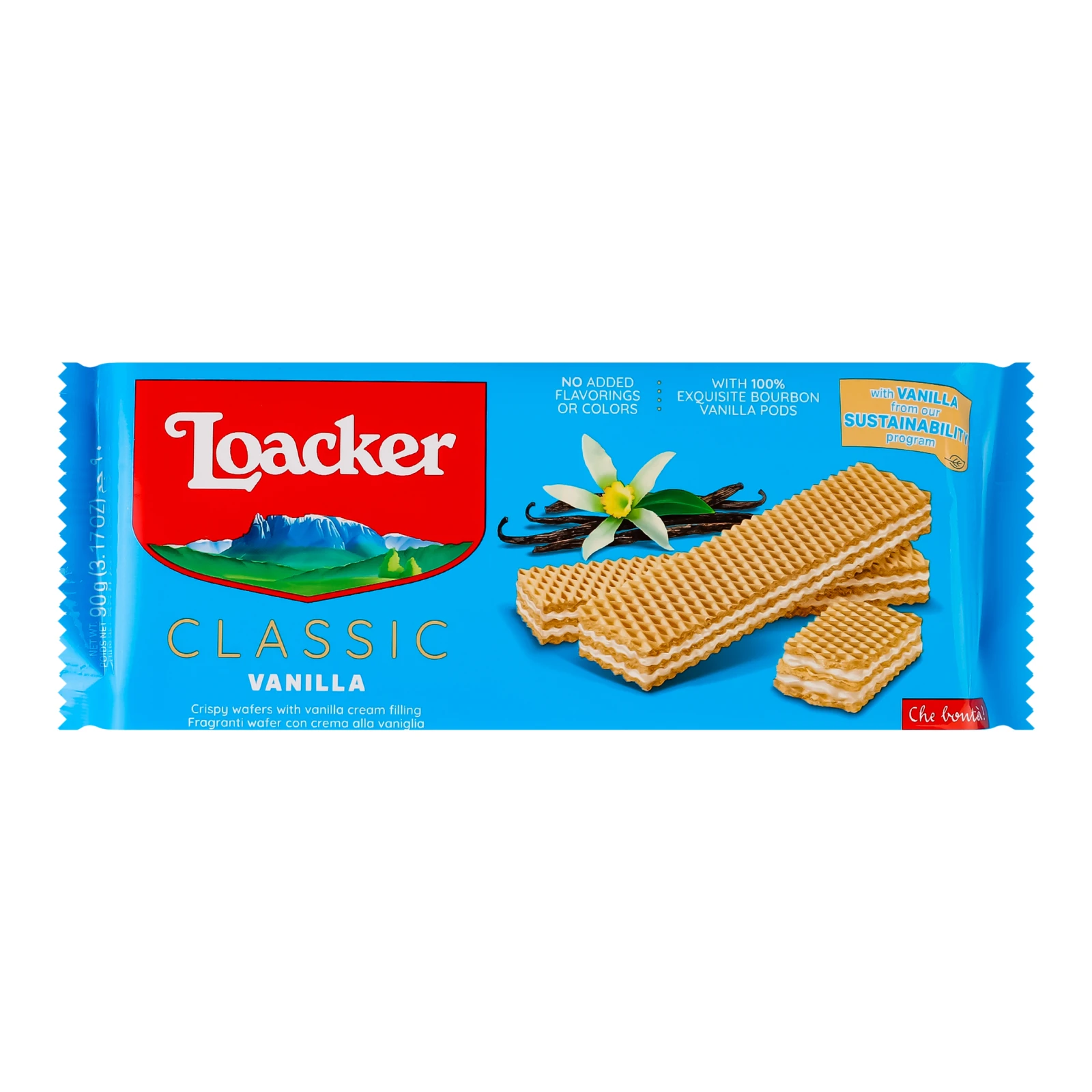 Вафлі Loacker Classic Vanilla 90г