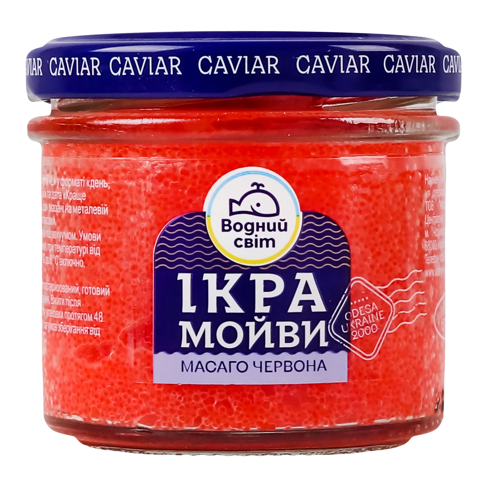 Ікра мойви Водний світ Масаго червона пастеризована 100г Фото №:1