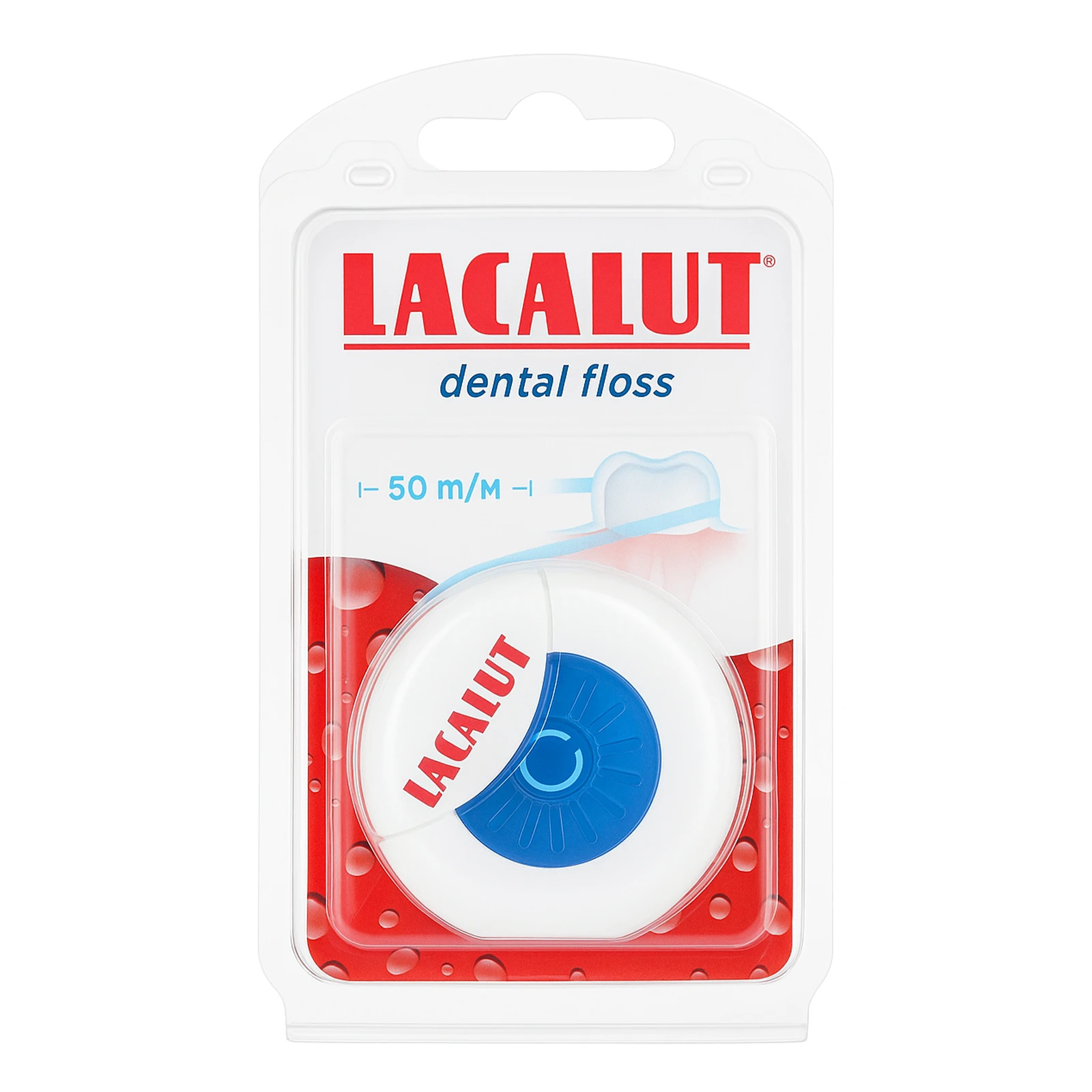 Нитка зубна Lacalut 50м 1шт Фото №:1