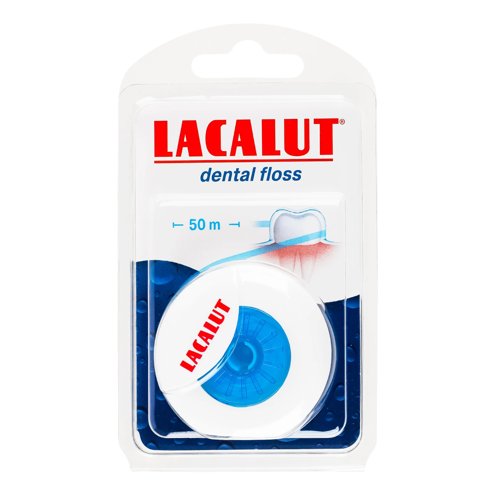 Нитка зубна Lacalut 50м 1шт Фото №:1