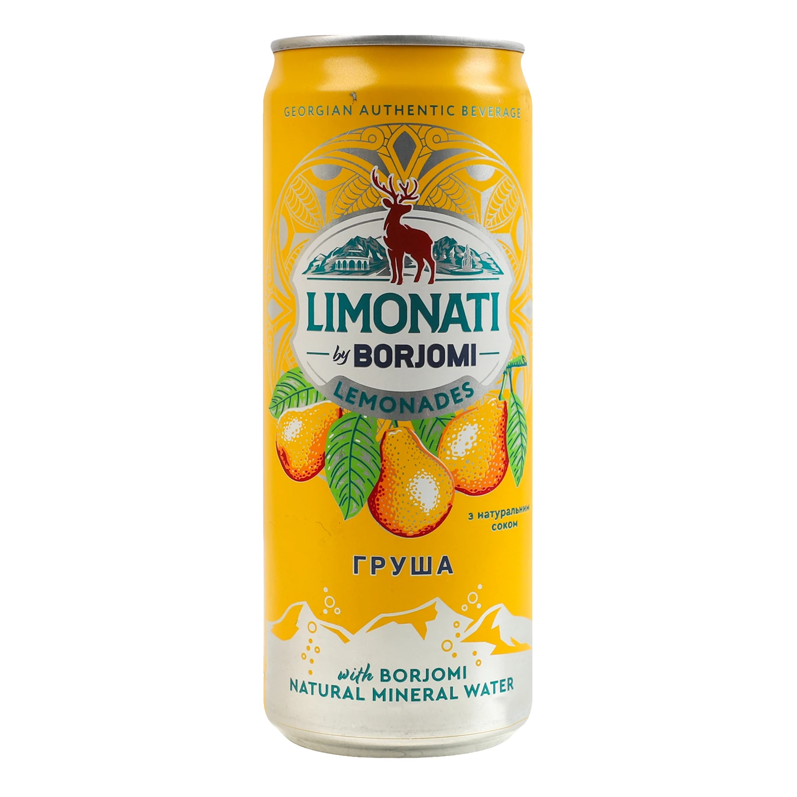 Напій Borjomi Limonati соковий сильногазований пастеризований Груша 330мл
