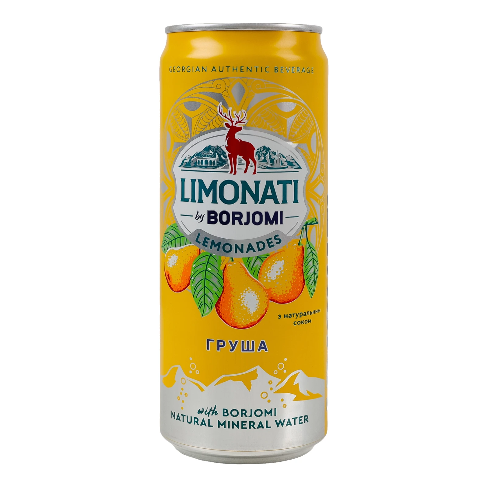 Напій безалкогольний Borjomi Limonati Груша сильногазований соковий пастеризований 330мл Фото №:1