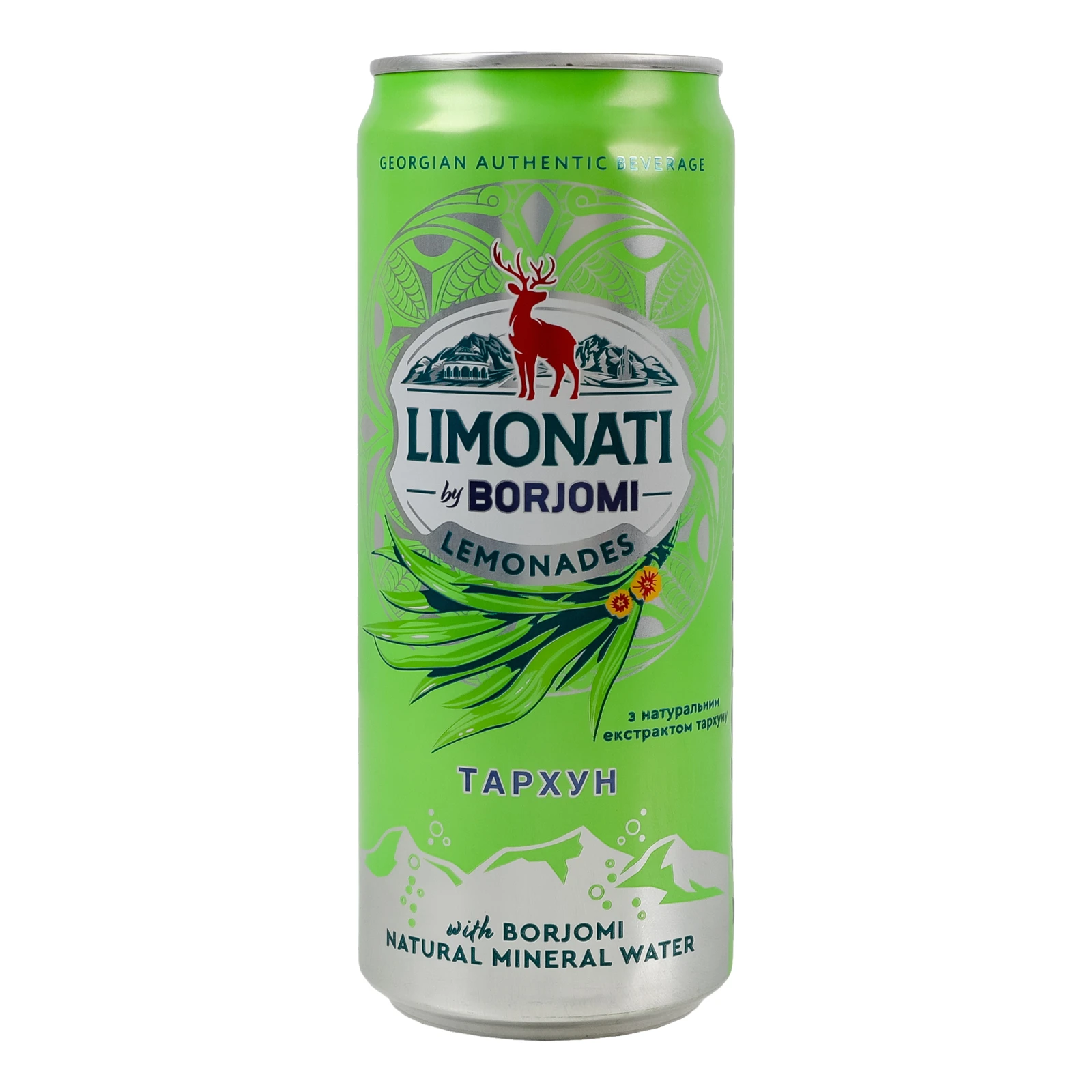 Напій безалкогольний Borjomi Limonati Тархун сильногазований соковий пастеризований 330мл Фото №:1