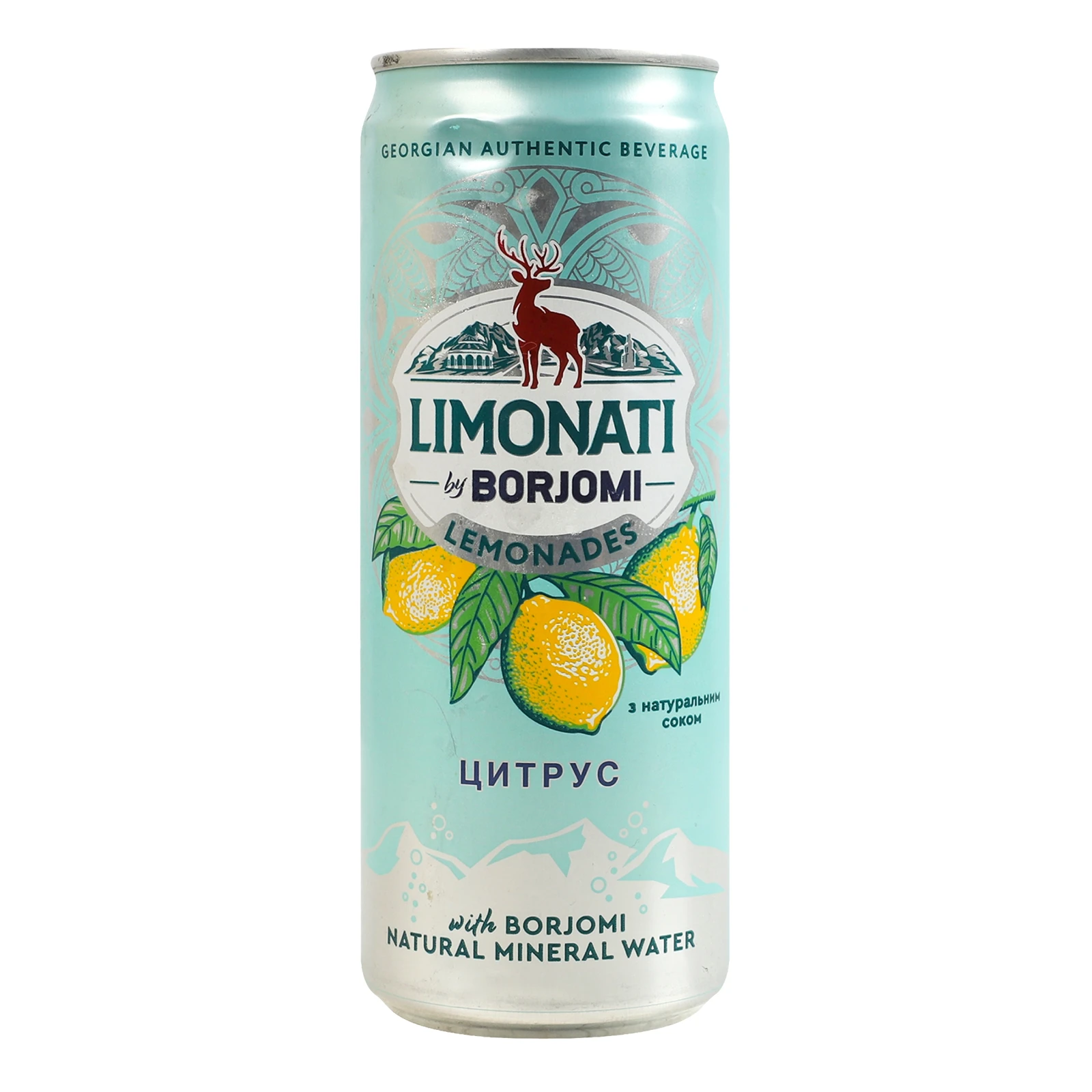 Напій Borjomi Limonati соковий сильногазований пастеризований Цитрус 330мл