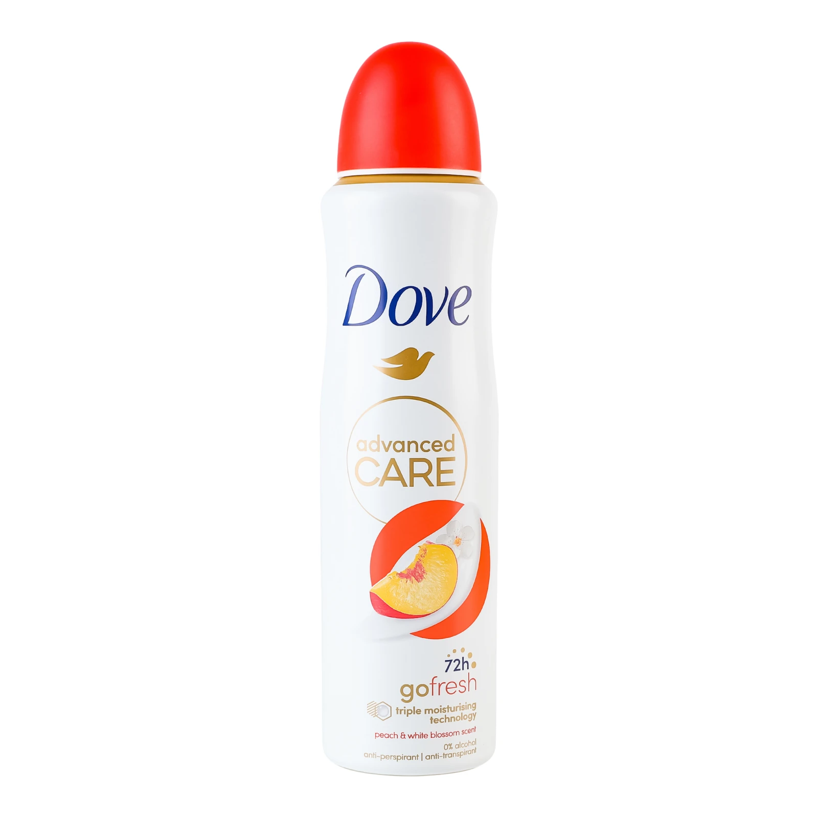 Антиперспірант Dove Advanced Care Go fresh Peach&white blossom scent аерозоль 150мл Фото навігації №:1