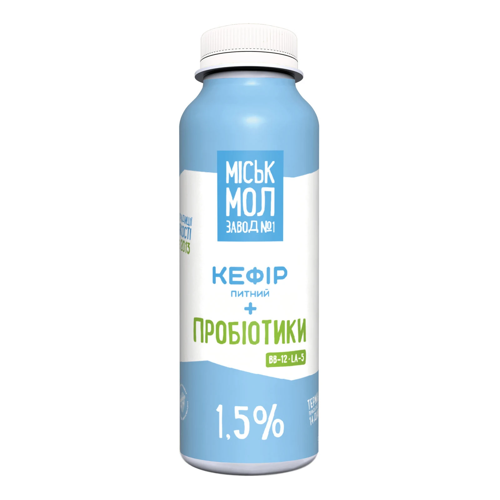 Кефір Міськмолзавод №1 питний + пробіотики 1.5% 330г Фото №:1