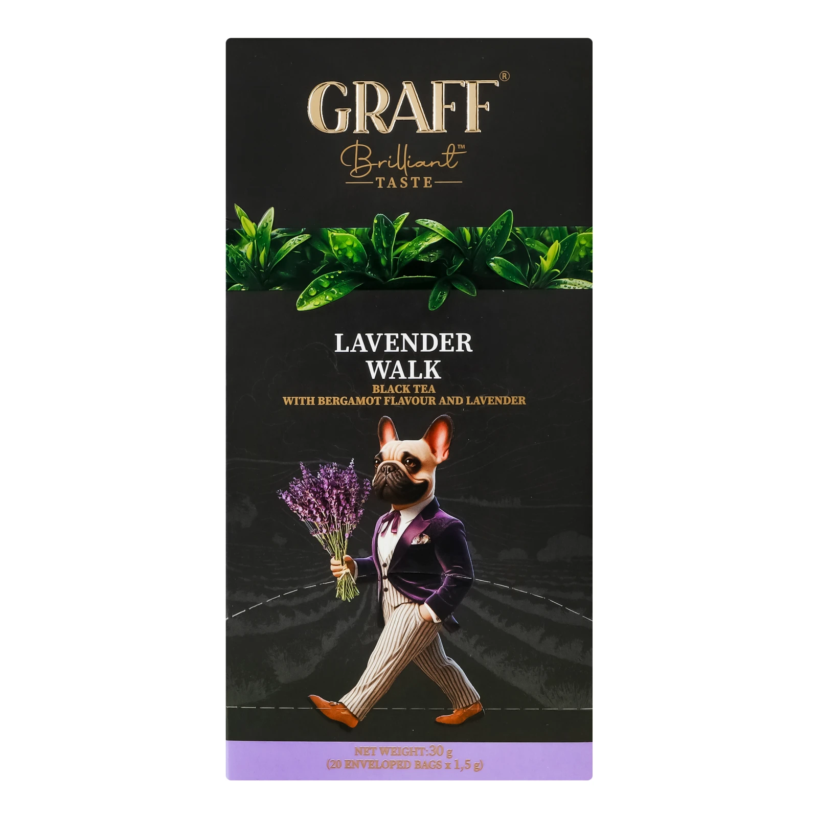 Чай Graff Lavender walk чорний байховий з ароматом бергамоту та лавандою Фото №:1