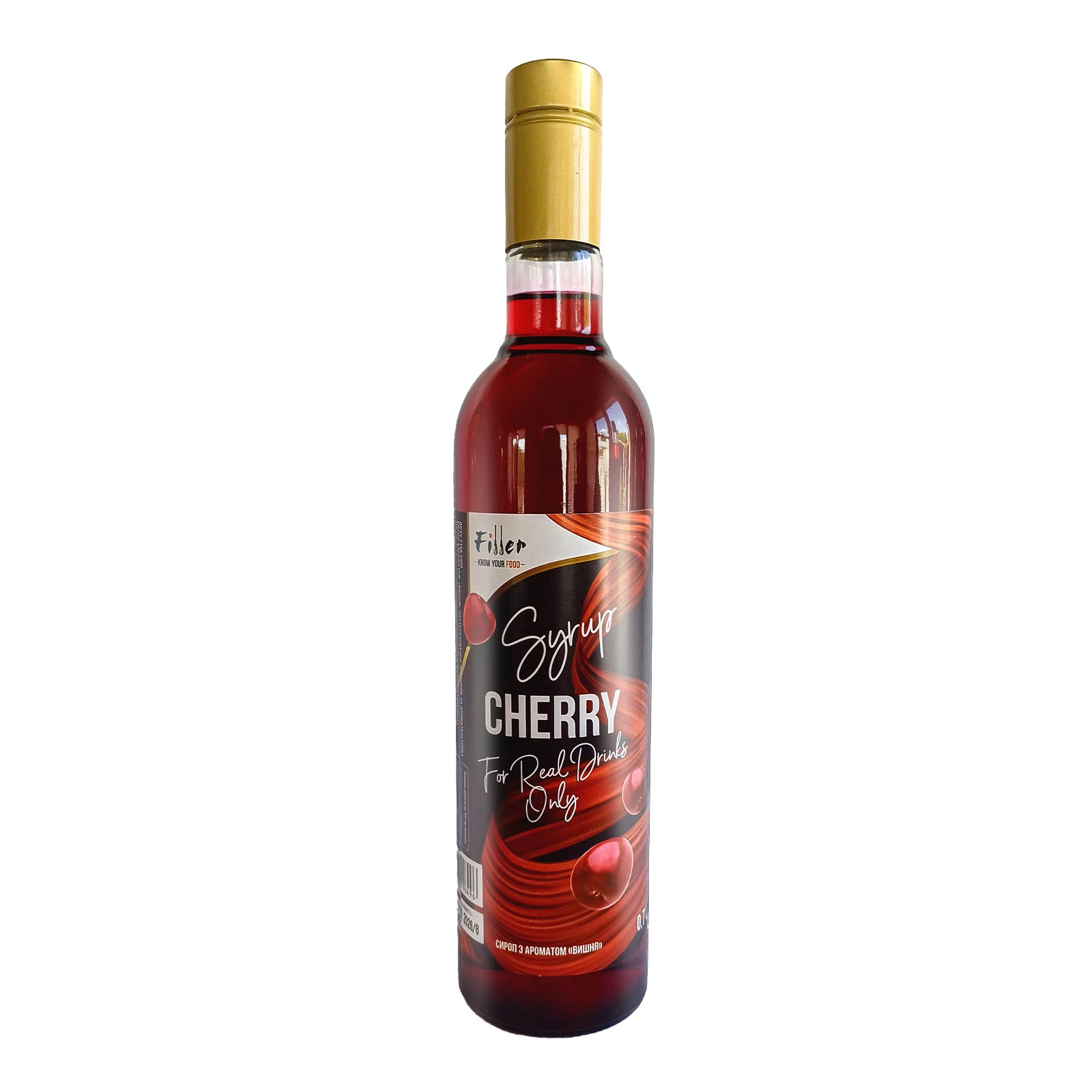 Сироп Filler прозорий на ароматизаторах пастеризований з ароматом Вишня 700мл Фото №:1