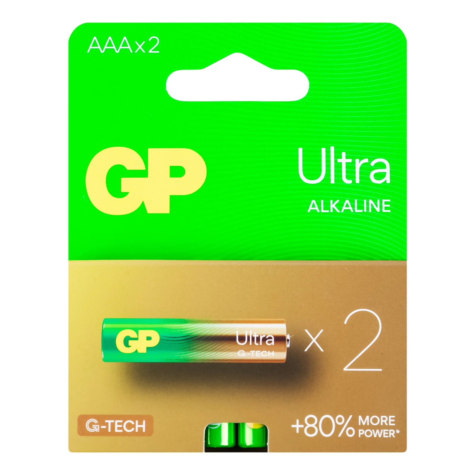 Батарейки GP Ultra Alkaline AAА LR03 №GP24АUETA21-2GSB2 2шт/уп