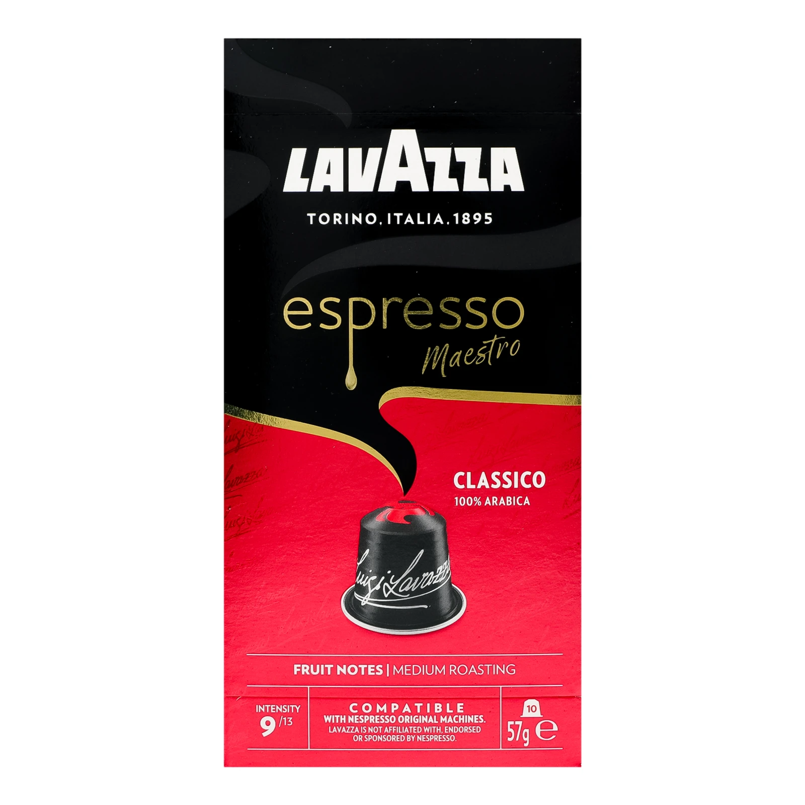 Кава Lavazza Espresso Classico натуральна смажена мелена в капсулах 57г Фото навігації №:1