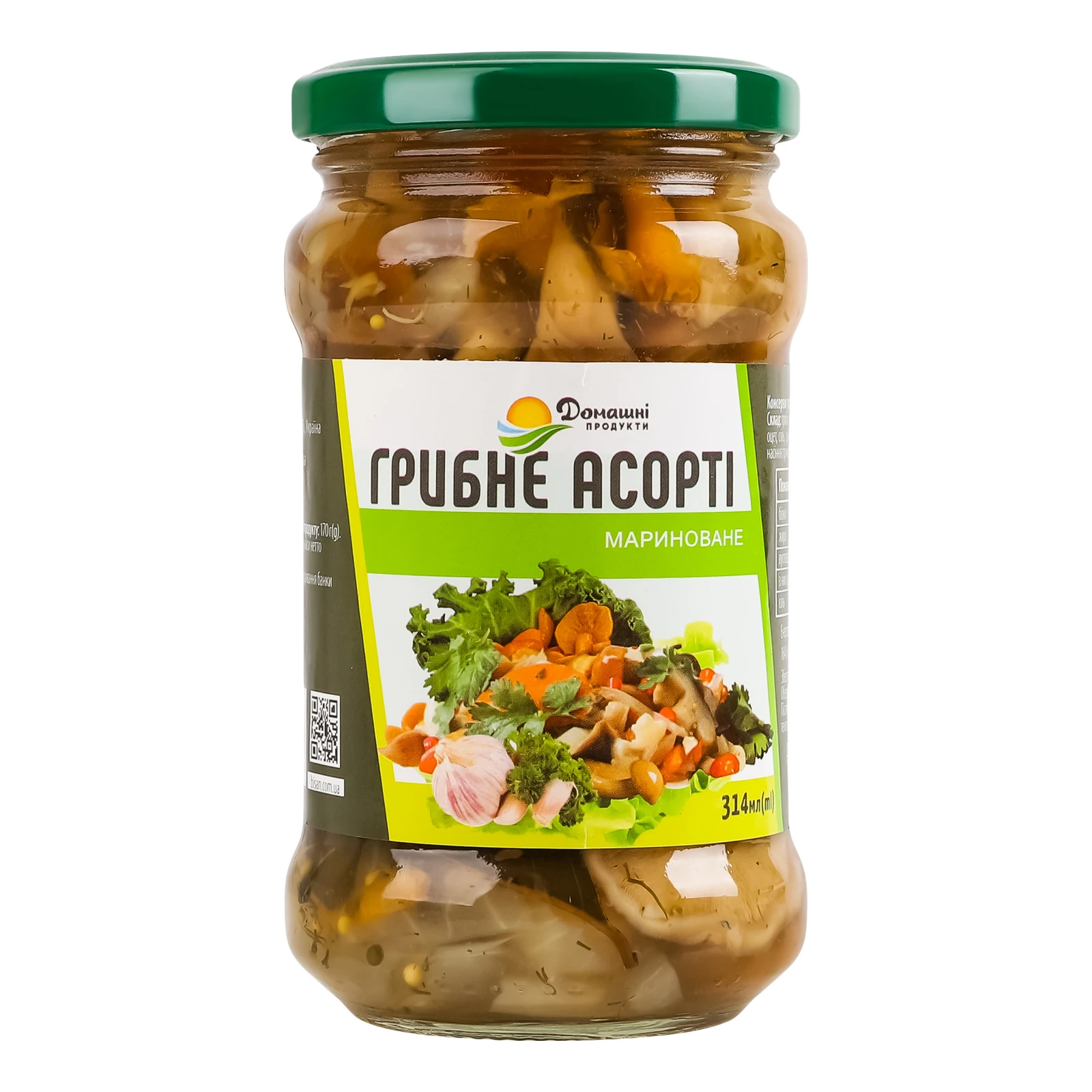 Асорті грибне Домашні продукти мариноване 280г Фото навігації №:1