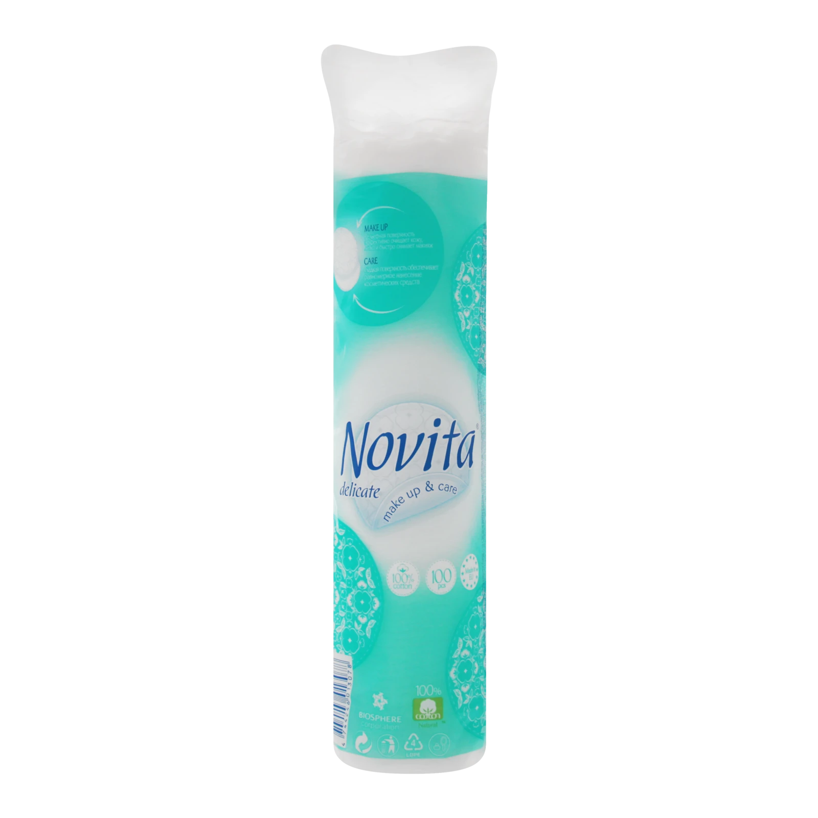 Ватні диски Novita 100шт delicate Фото навігації №:1