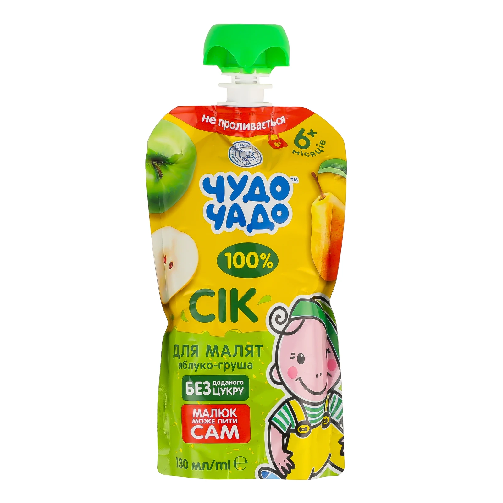 Сік Чудо-Чадо Яблуко-груша для дітей від 6-ти місяців 130мл Фото №:1