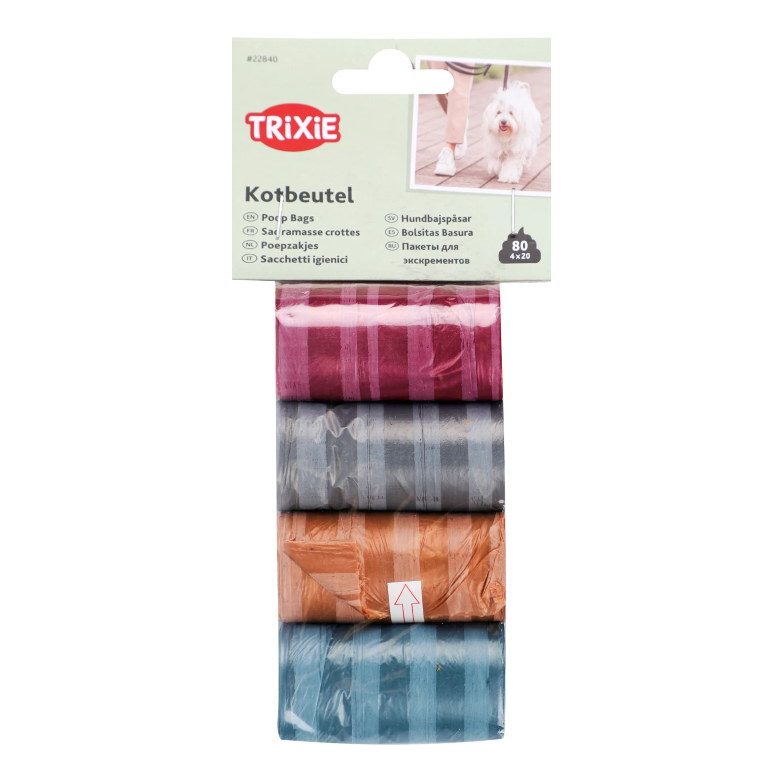 Пакети Trixie №22840 змінні для диспенсерів для фекалій 4х20шт/уп Фото №:1