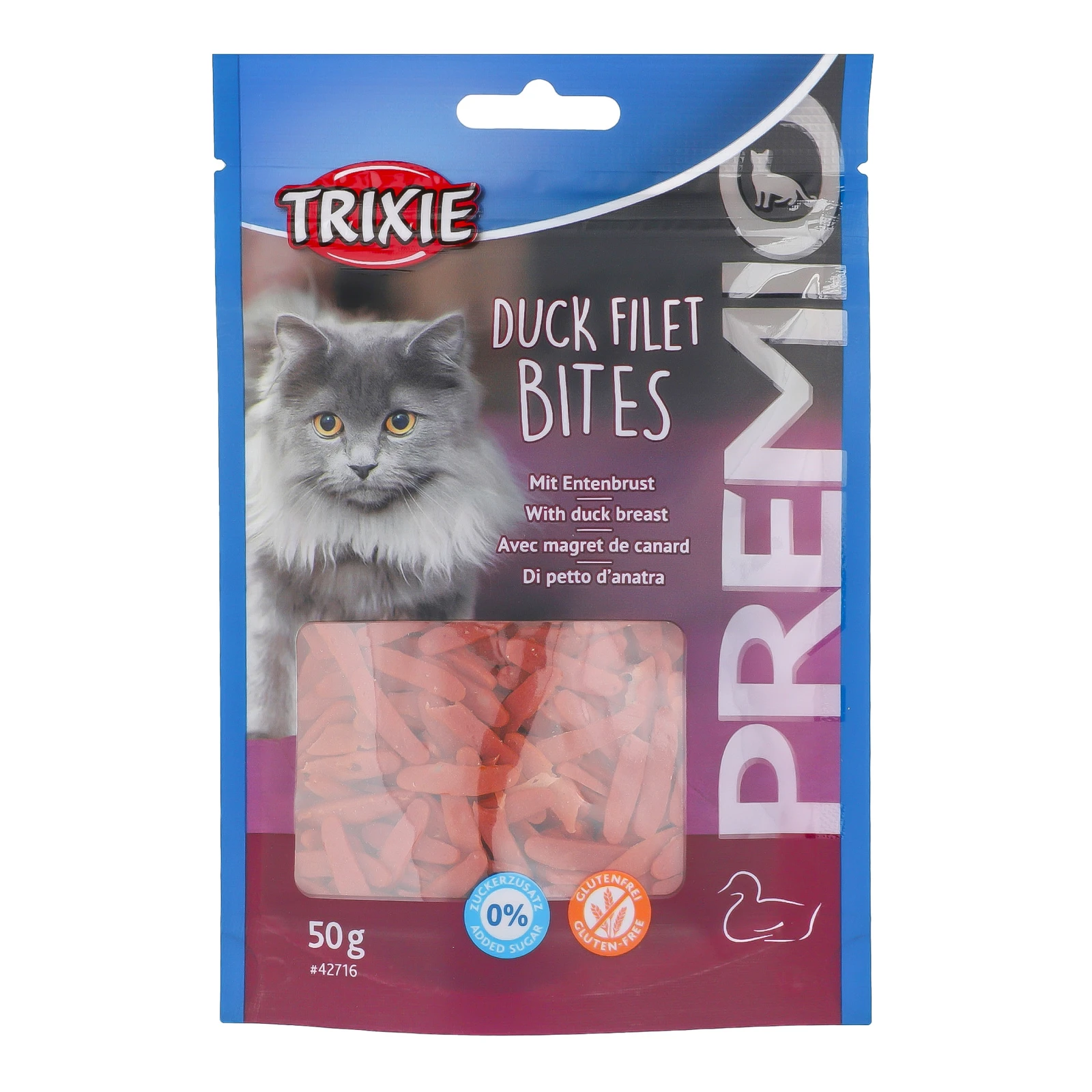 Ласощі Trixie Duck Filet Bites для котів 50г Фото №:1