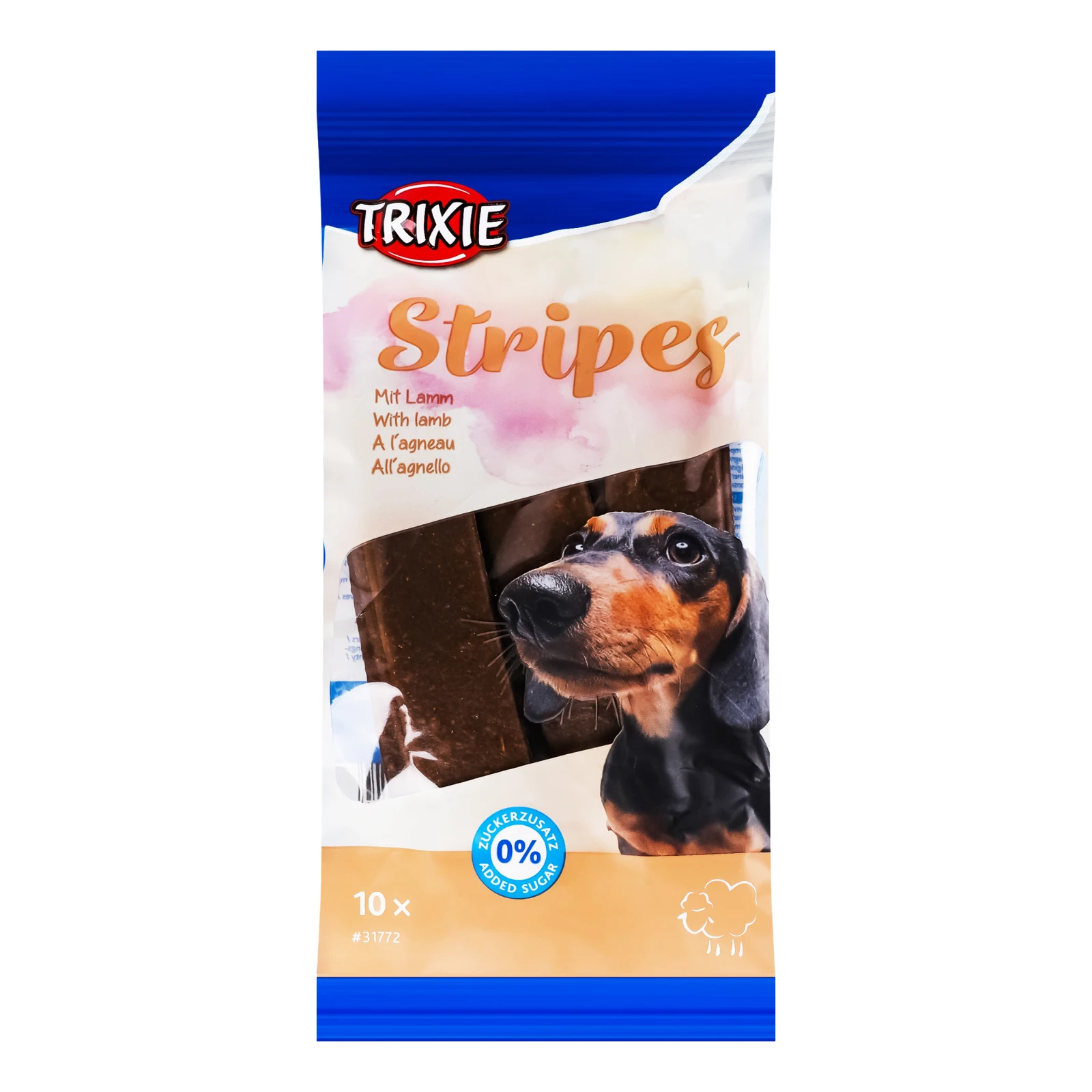 Ласощі Trixie Stripes з ягням для собак 100г Фото №:1