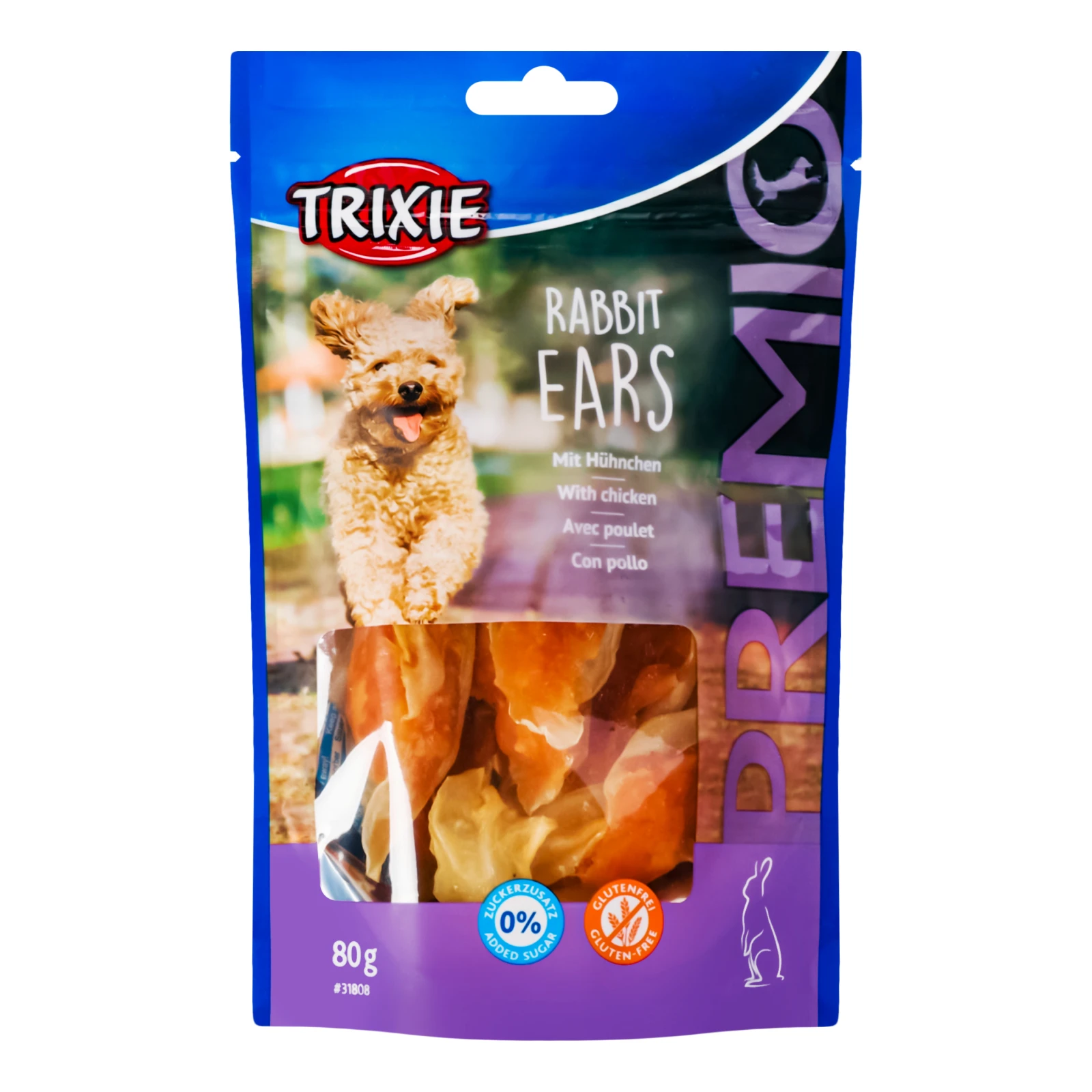 Ласощі Trixie Rabbit Ears для собак 80г Фото №:1