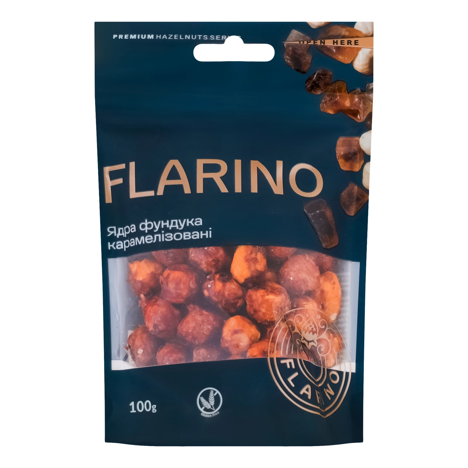 Ядра фундука Flarino карамелізовані 100г Фото №:1