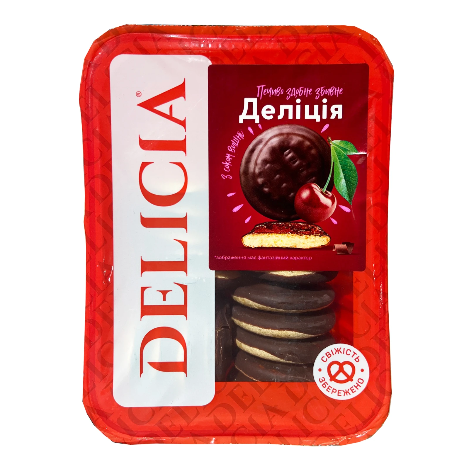 Печиво Delicia здобне збивне Деліція зі смаком вишні 300г