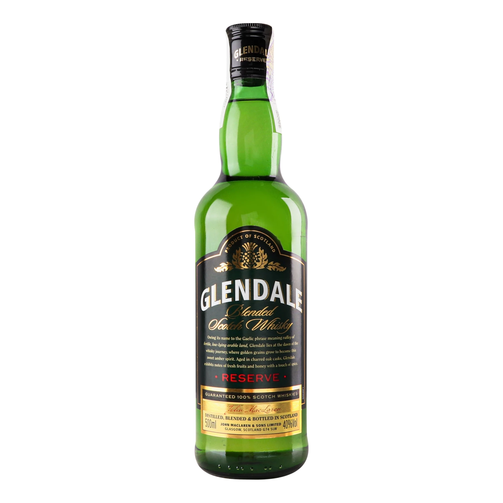 Віскі Glendale Blended 3YO шотландський купажований 40% 0.5л Фото навігації №:1