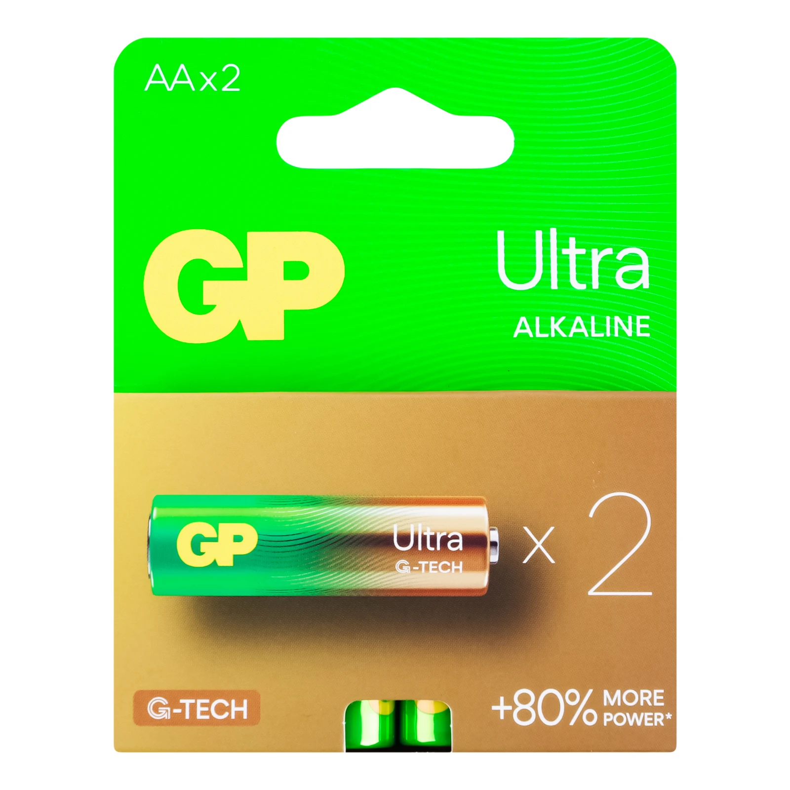 Батарейки GP Ultra Alkaline AA LR6 №GP15АUETA21-2GSB2 2шт/уп Фото навігації №:1
