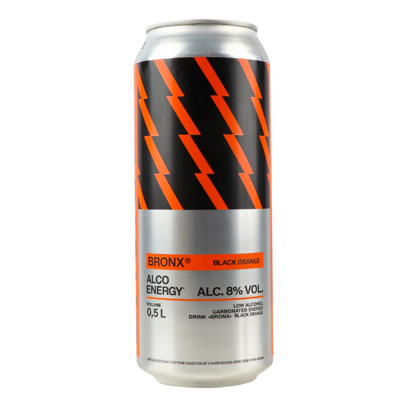 Напій слабоалкогольний Bronx Black orange енергетичний сильногазований 8% 0.5л Фото №:1