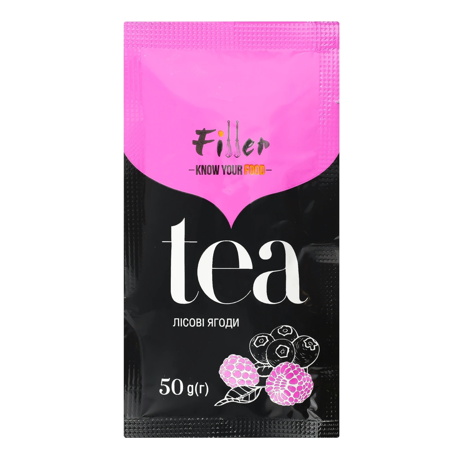 Концентрат для напою Filler пастеризований Чай Лісові ягоди 50г Фото №:1