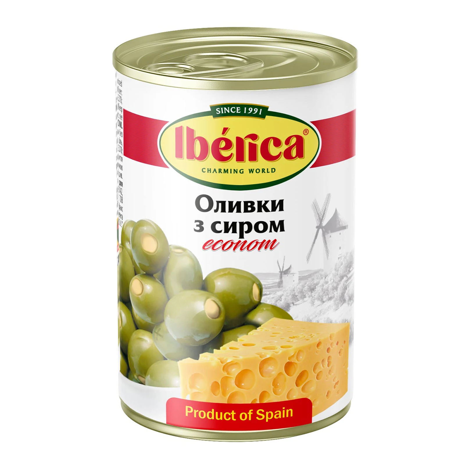 Оливки Iberica 280г з сиром з/б Фото №:1